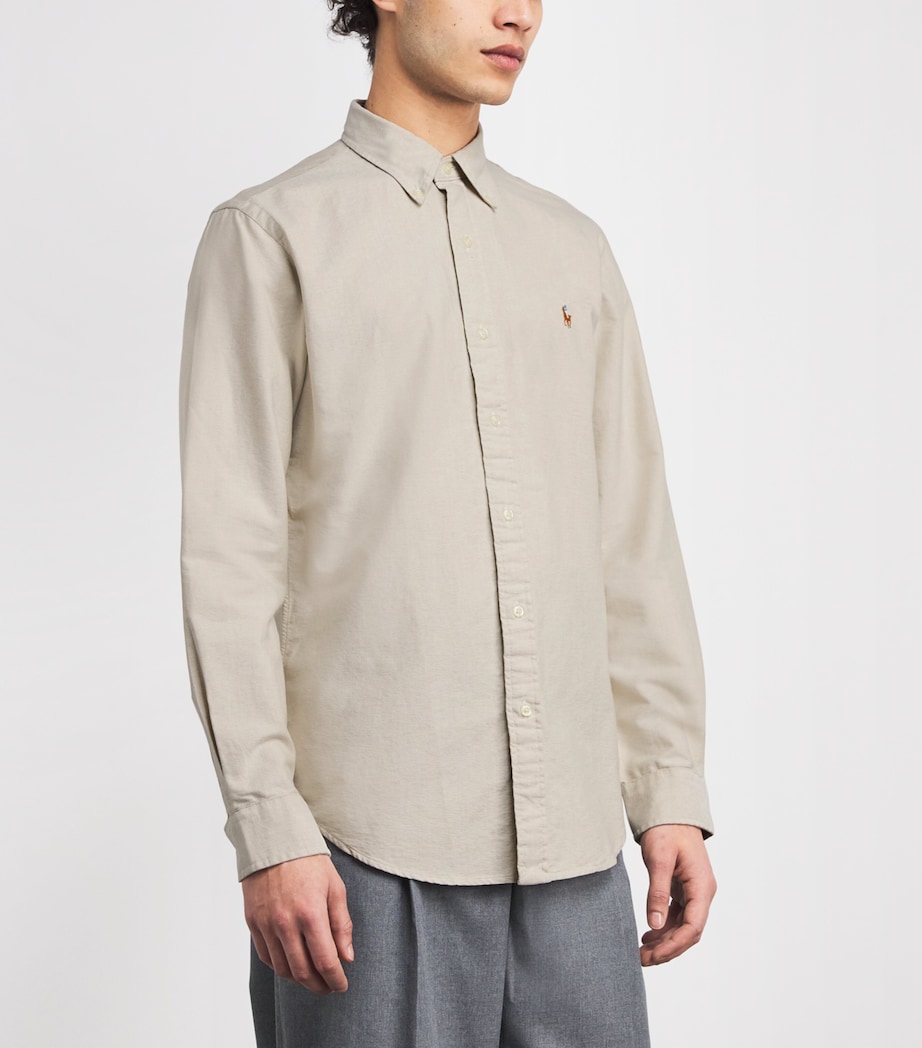 Custom Fit Oxford Shirt COASTAL BEIGE Image 3