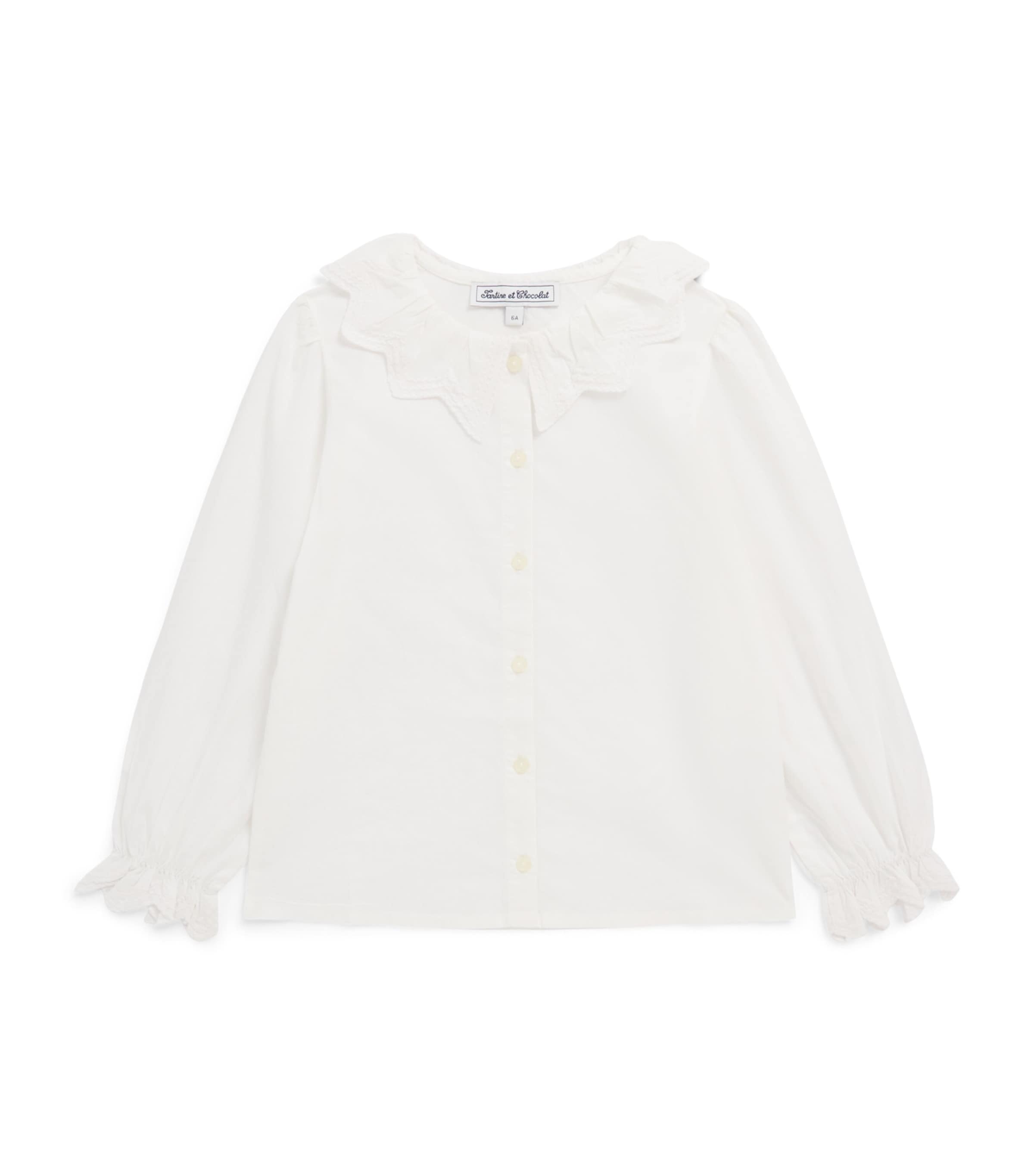 Tartine et Chocolat Cotton Ruffle Blouse (2-14 Years) Image 1