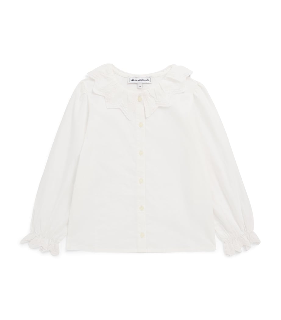 Tartine et Chocolat Cotton Ruffle Blouse (2-14 Years) Image 1
