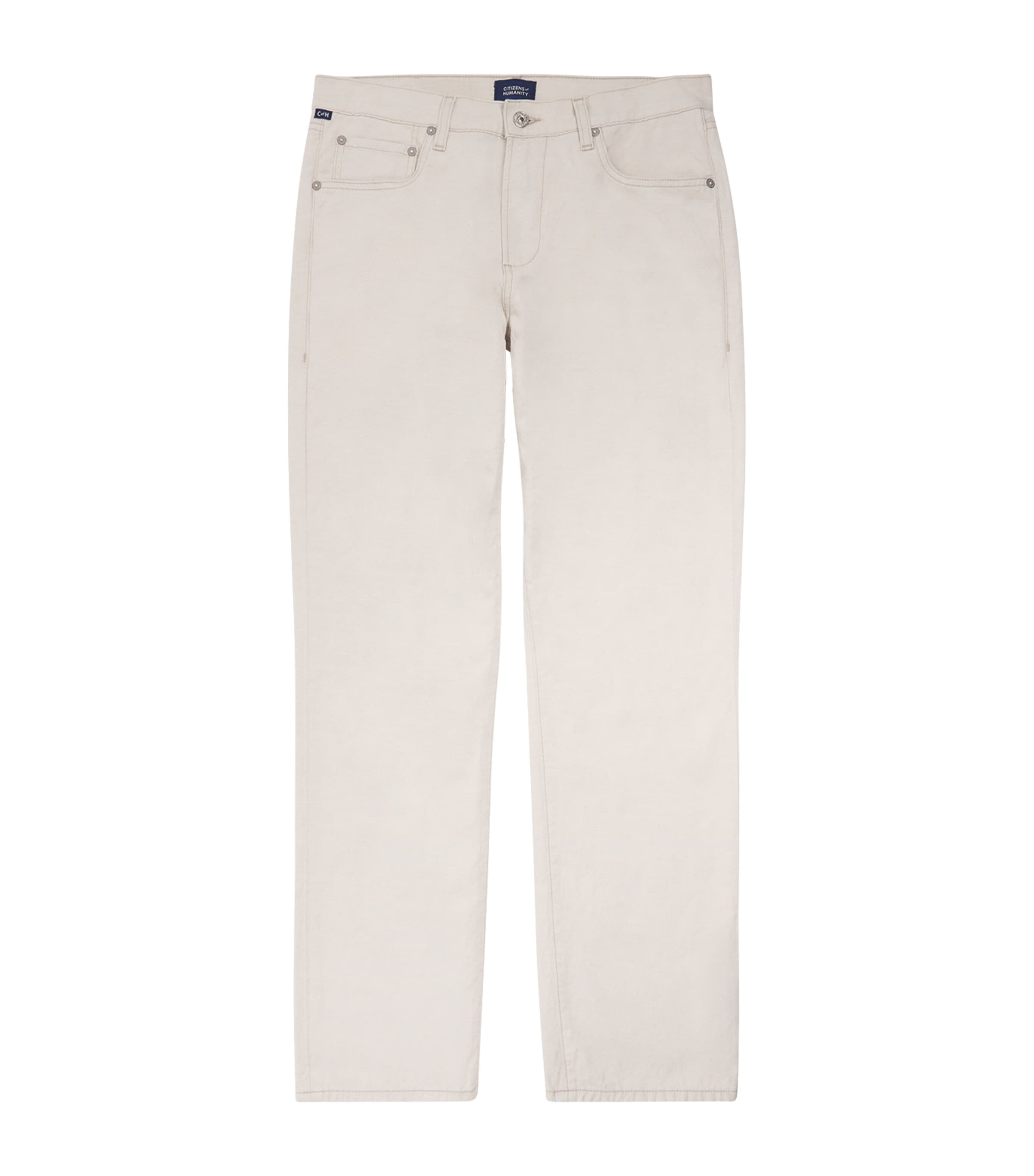 Citizens of Humanity Mens Cotton-Linen Elijah Straight Jeans Natural Image 1