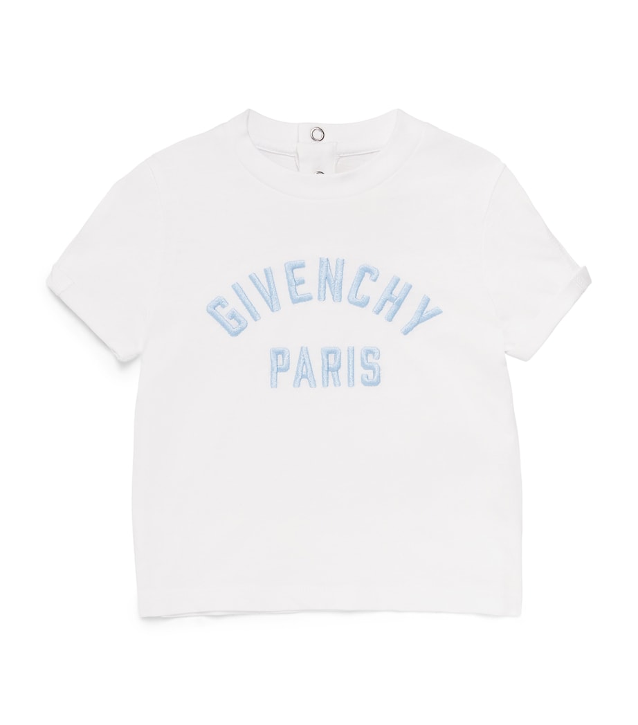 Givenchy Kids Cotton Embroidered Logo T-Shirt (9 Months) Image 1