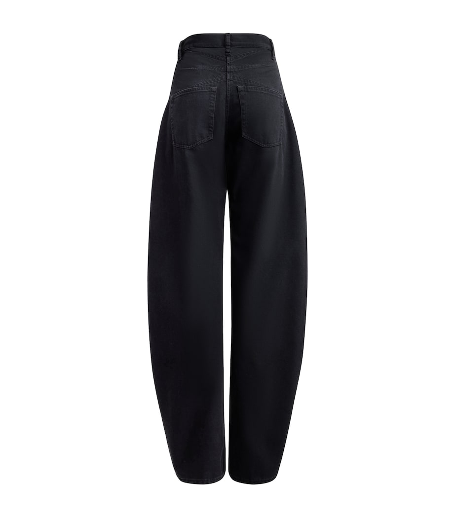 Round Wide-Leg Jeans NOIR ALAIA Image 2