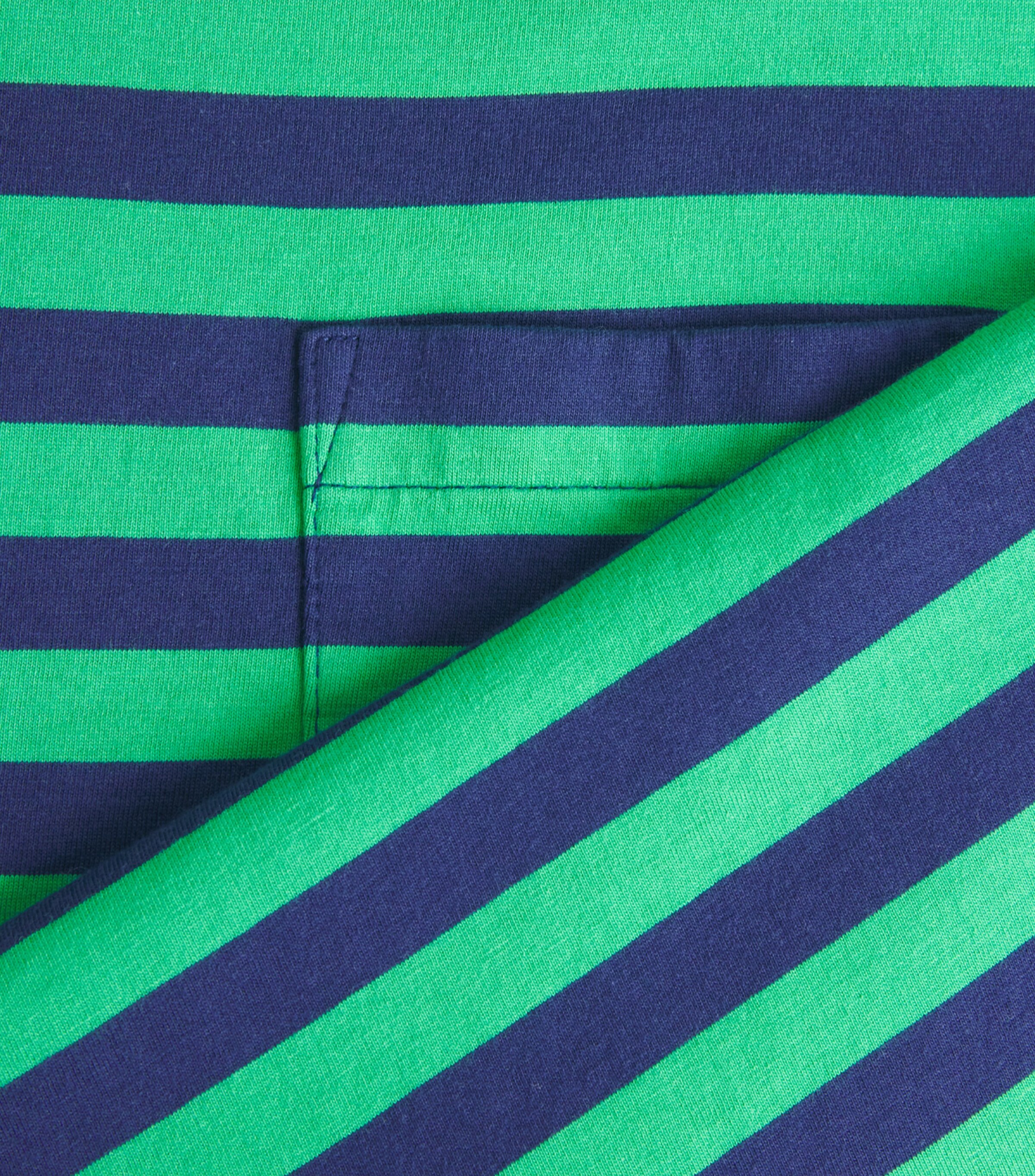 Polo Ralph Lauren Mens Cotton Stripe Classic Fit T-Shirt Ss Emerald/drk Coblt Image 6