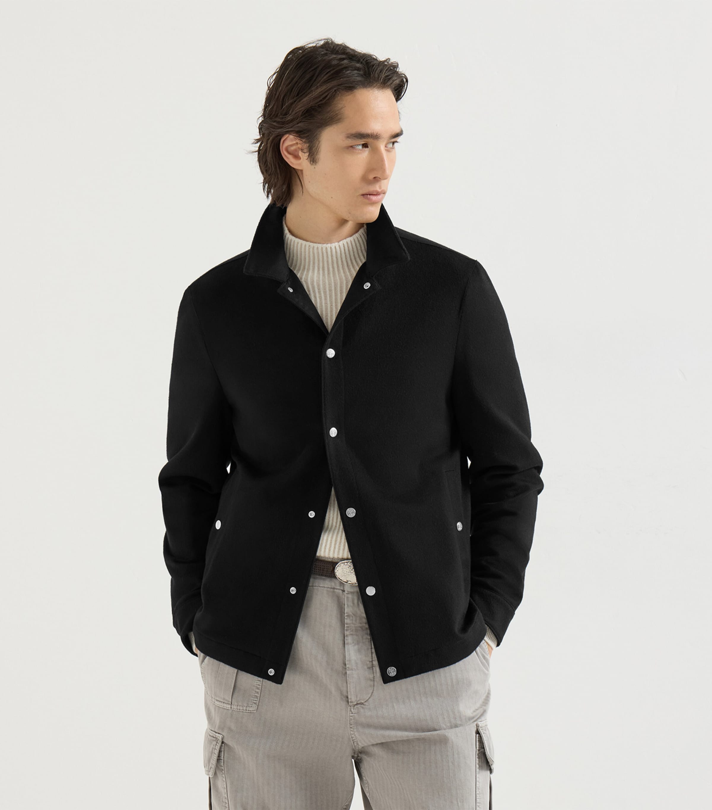 Brunello Cucinelli Mens Cashmere Shacket Image 3