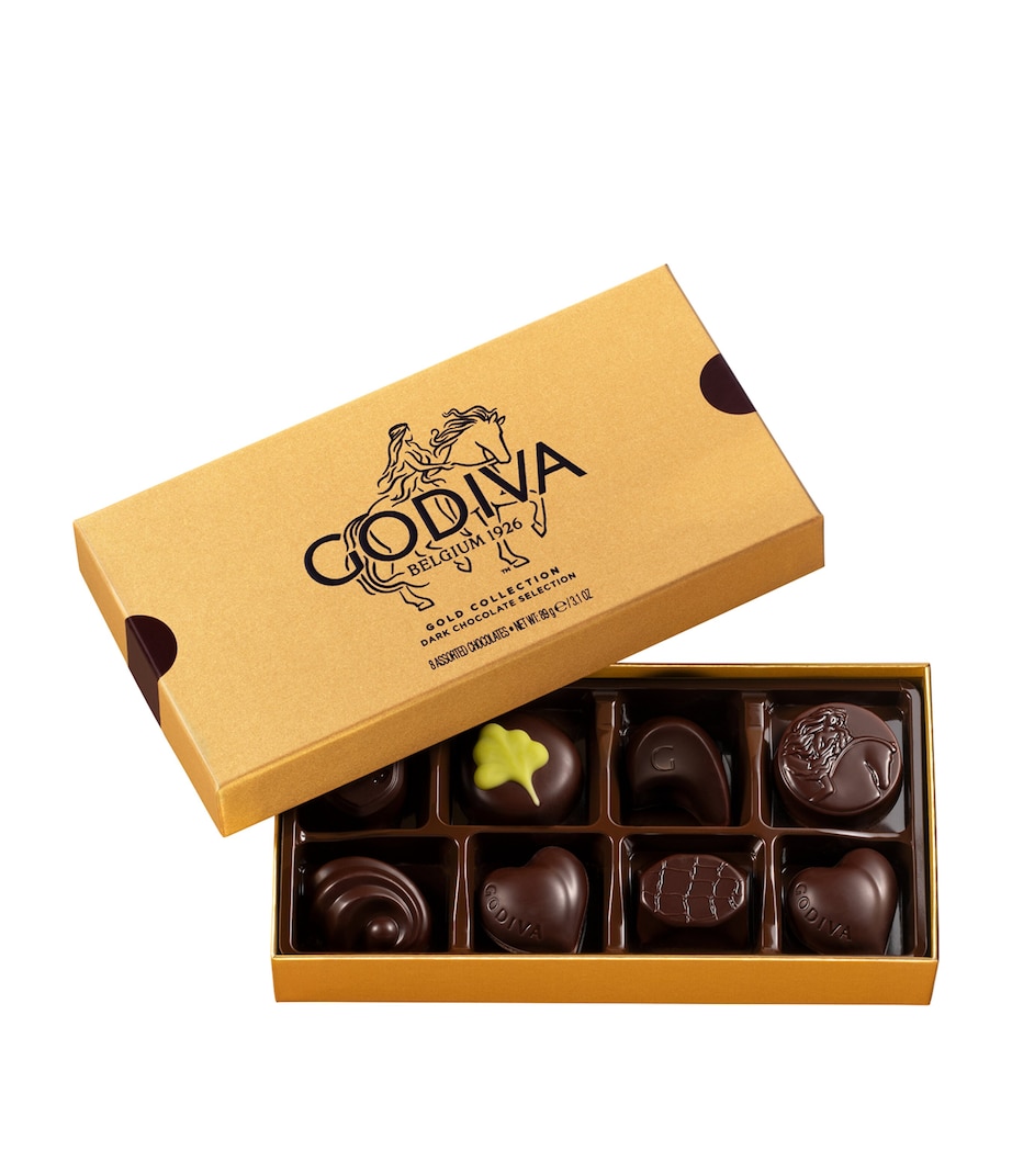 Godiva Gold Collection Dark Chocolate 8-Piece Selection Box (89g) Image 1
