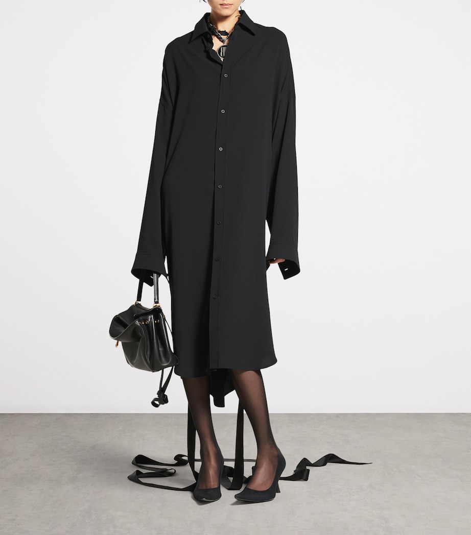 Lace-Up Shirt Dress 1000 Image 3
