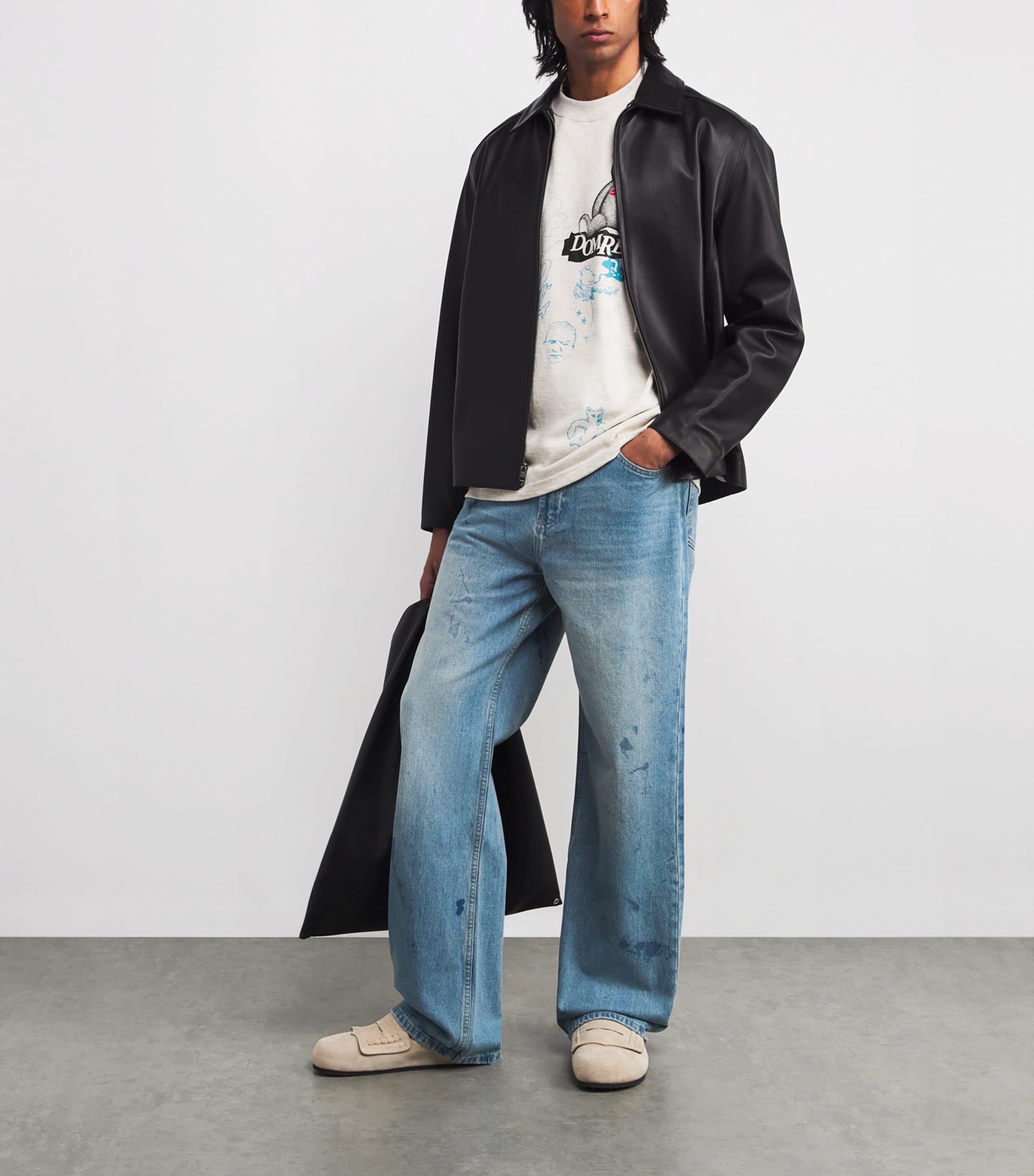 Scuffed Bootcut Jeans MID BLUE Image 2