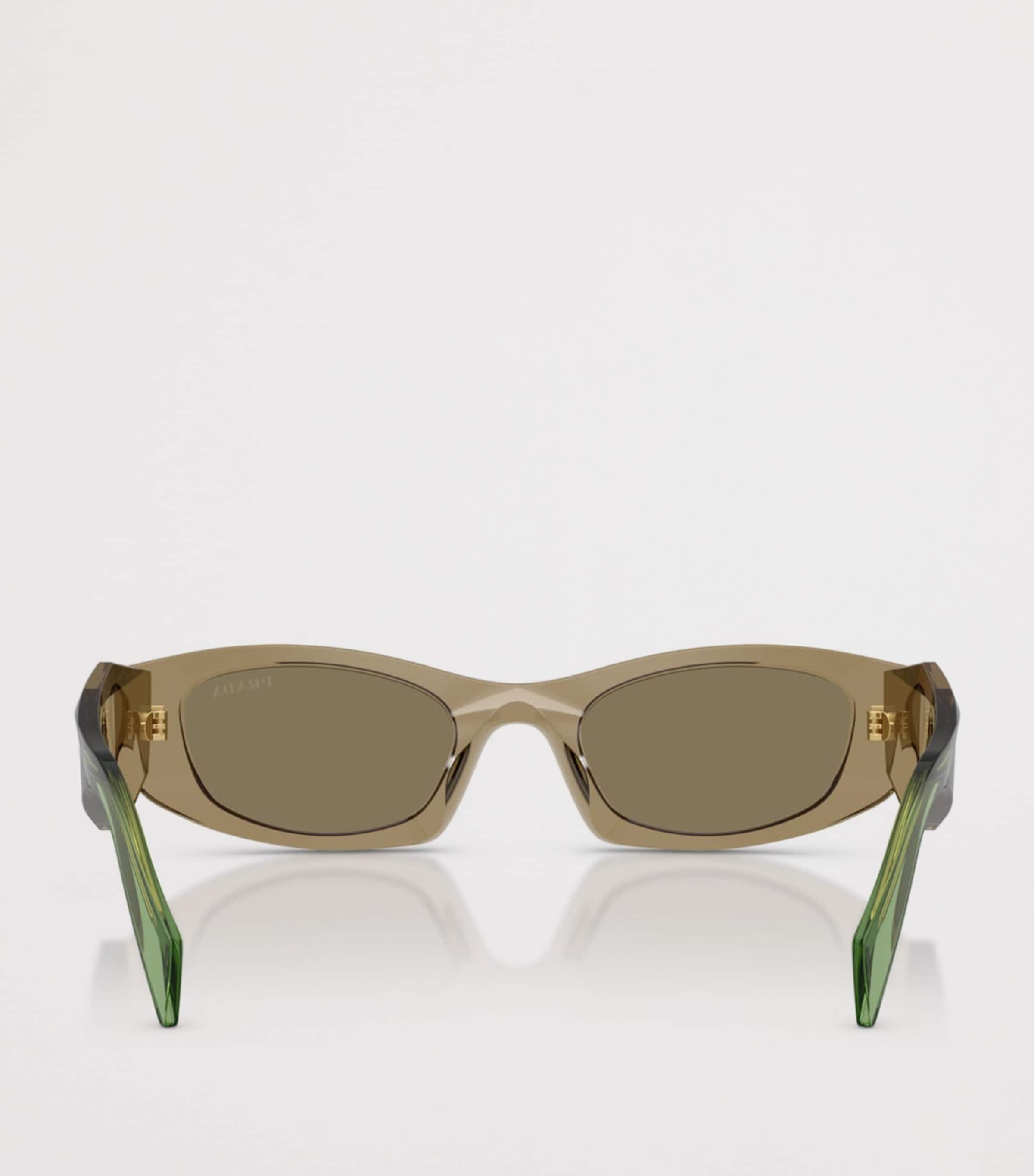 Prada Acetate Oval Sunglasses Brown Image 4