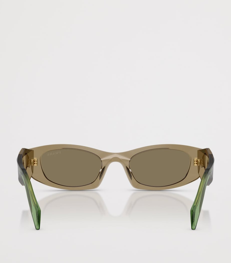 Prada Acetate Oval Sunglasses Brown Image 4