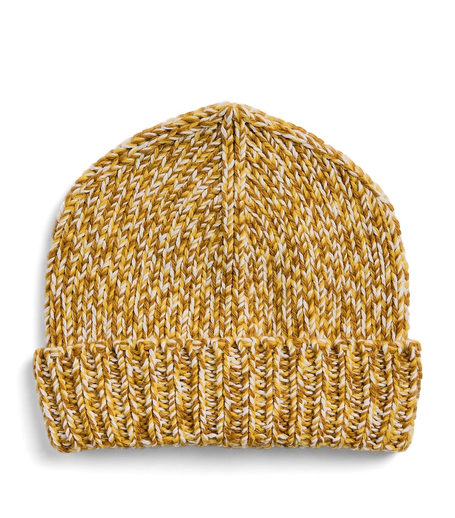 Il Gufo Mélange Knit Beanie Crocus Yellow Image 1