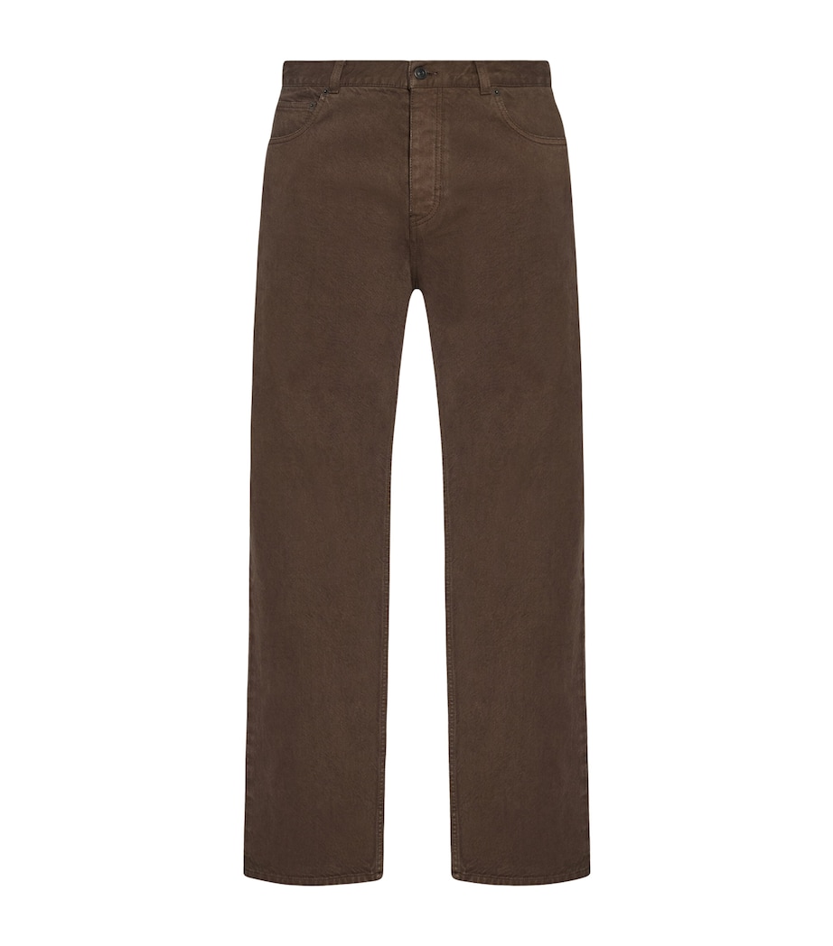 The Row Mens Siouxie Straight Jeans Brown Grey Image 1