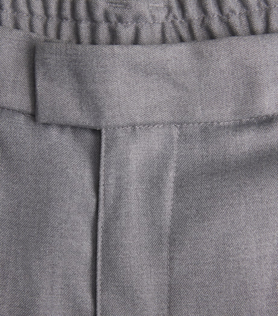 about:blank Mens Cotton Oversized Bermuda Shorts Light Grey Image 6