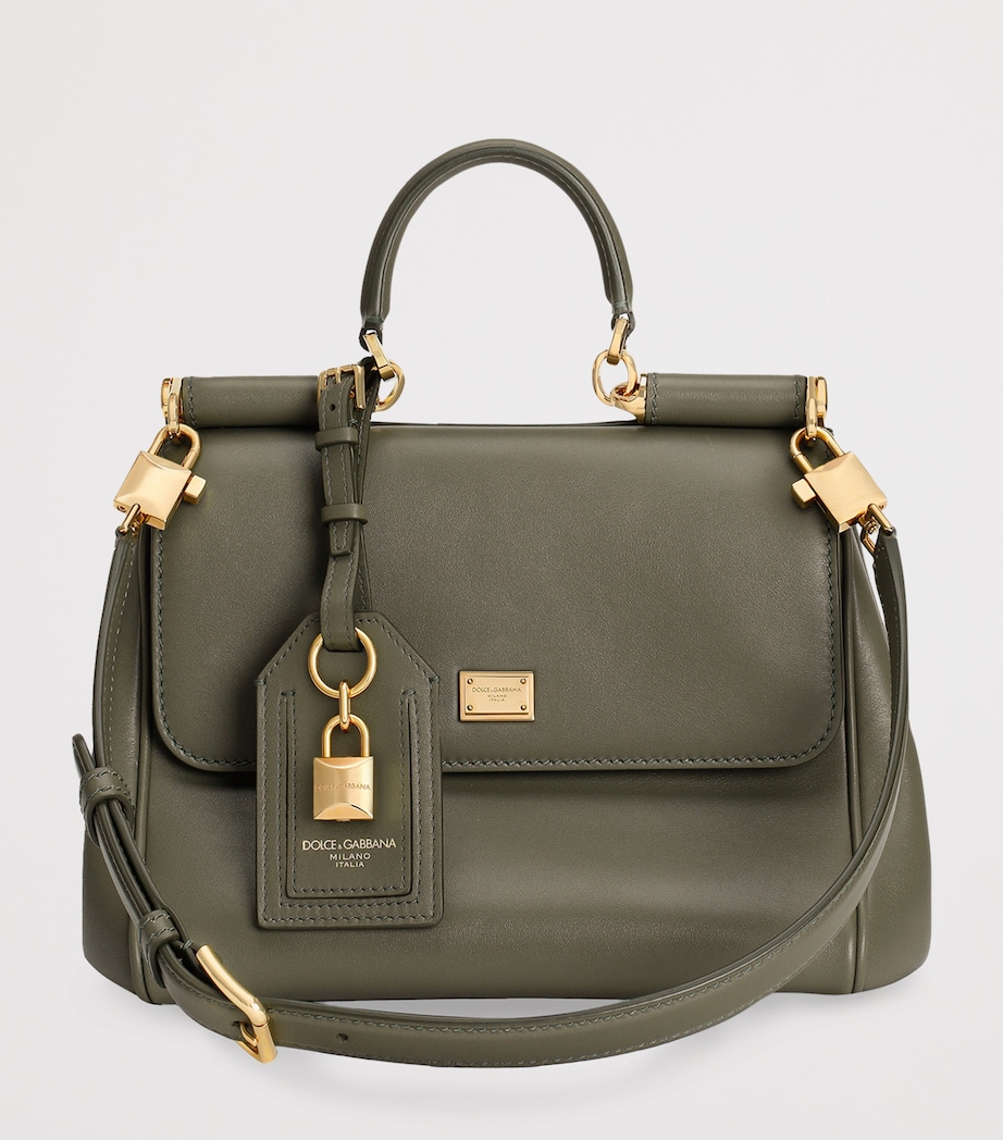 Leather My Sicily Top-Handle Bag 80560-DARK GREE Image 4