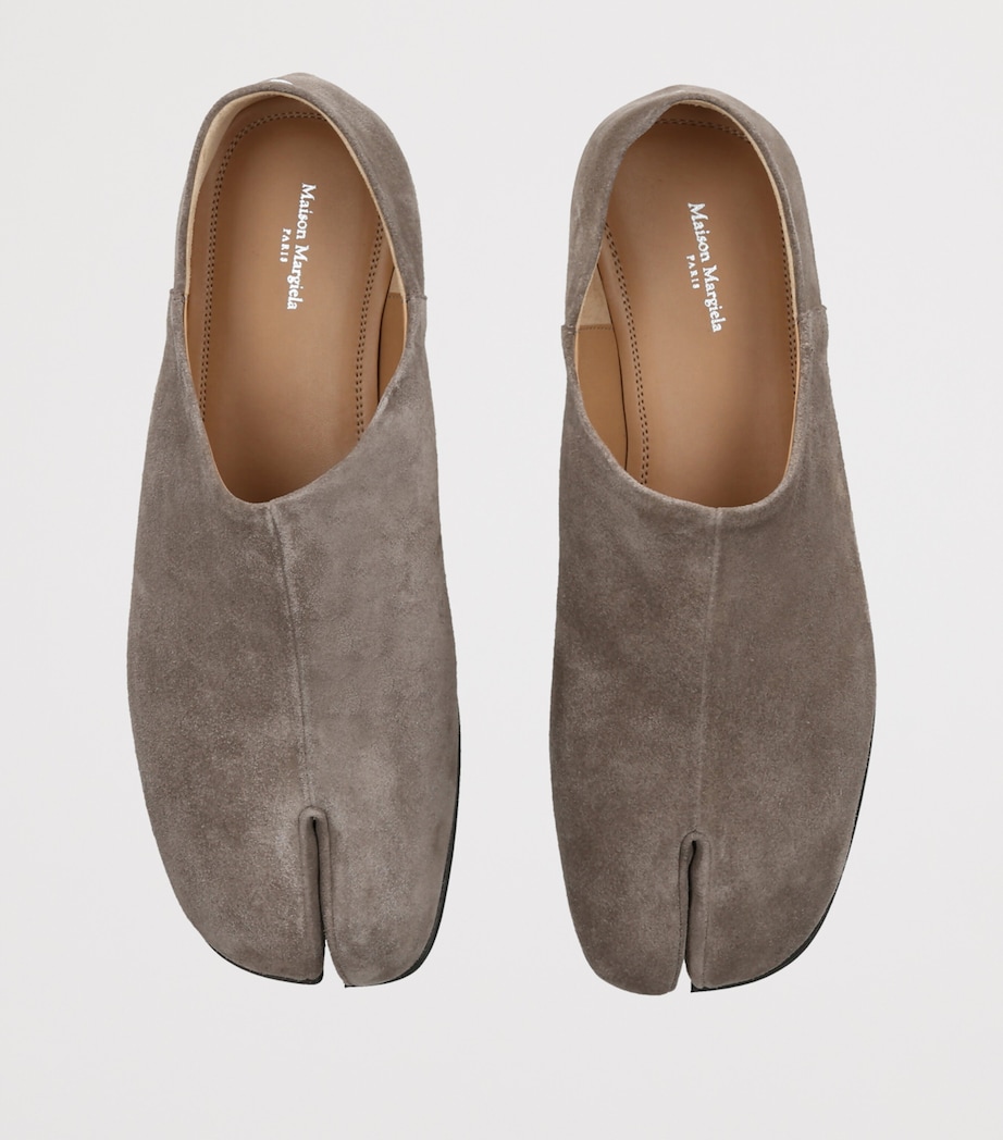 Maison Margiela Suede Tabi Babouche Mules Taupe Image 3