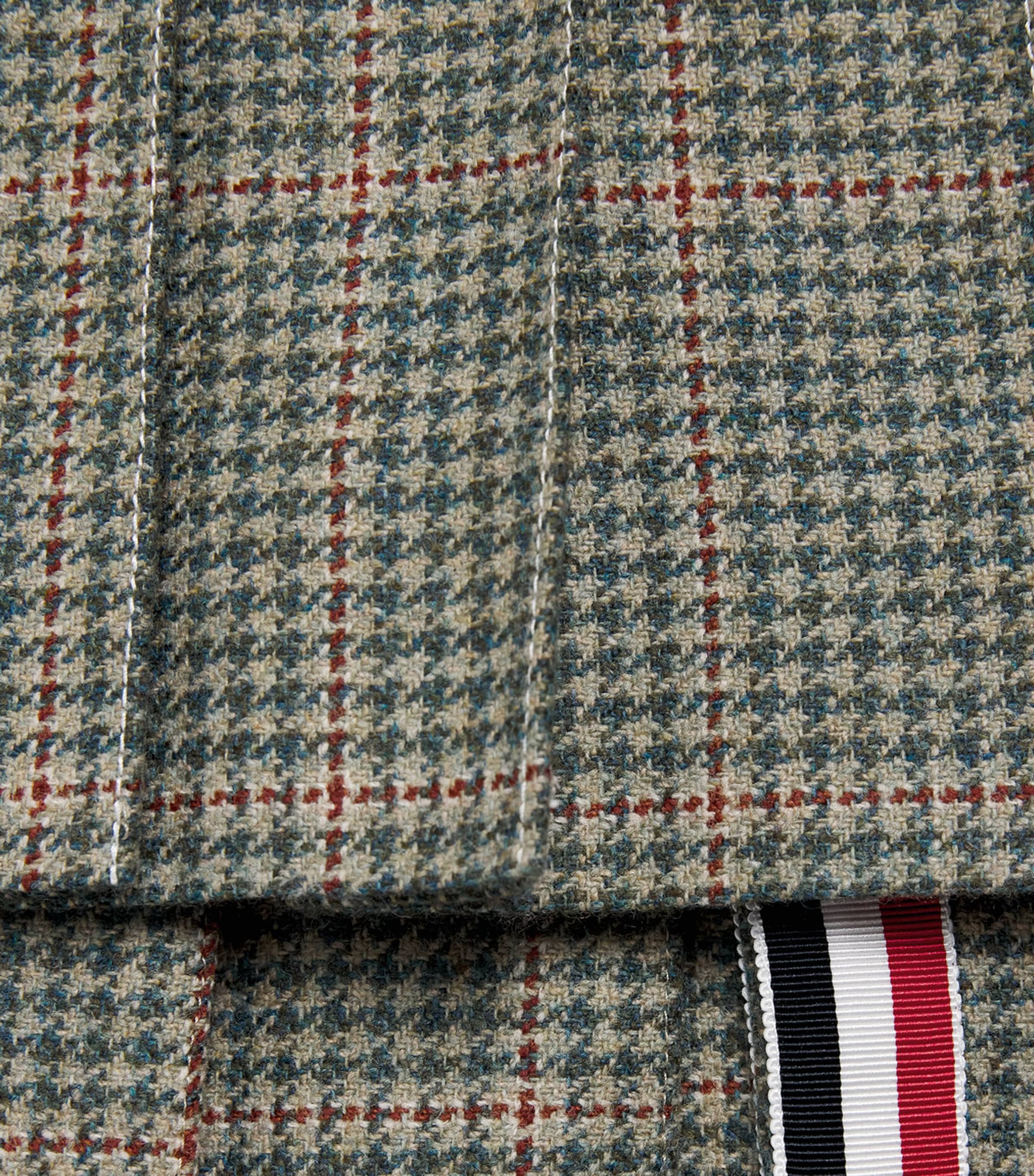 Thom Browne Kids Tweed Herringbone Pleated Skirt (2-12 Years) Green Image 3
