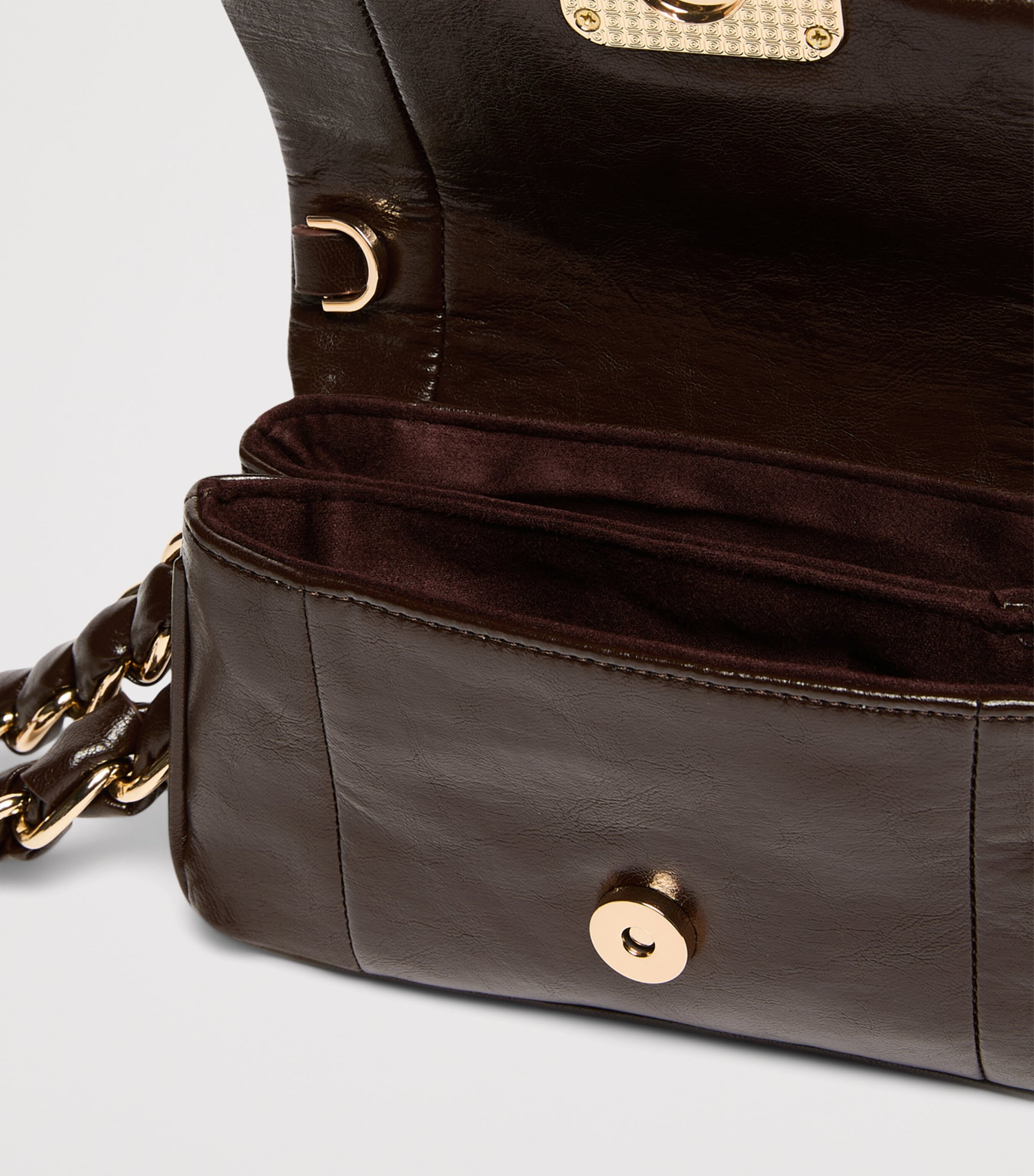 Marella Medium Le Muse Clutch Bag Dark Brown Image 4