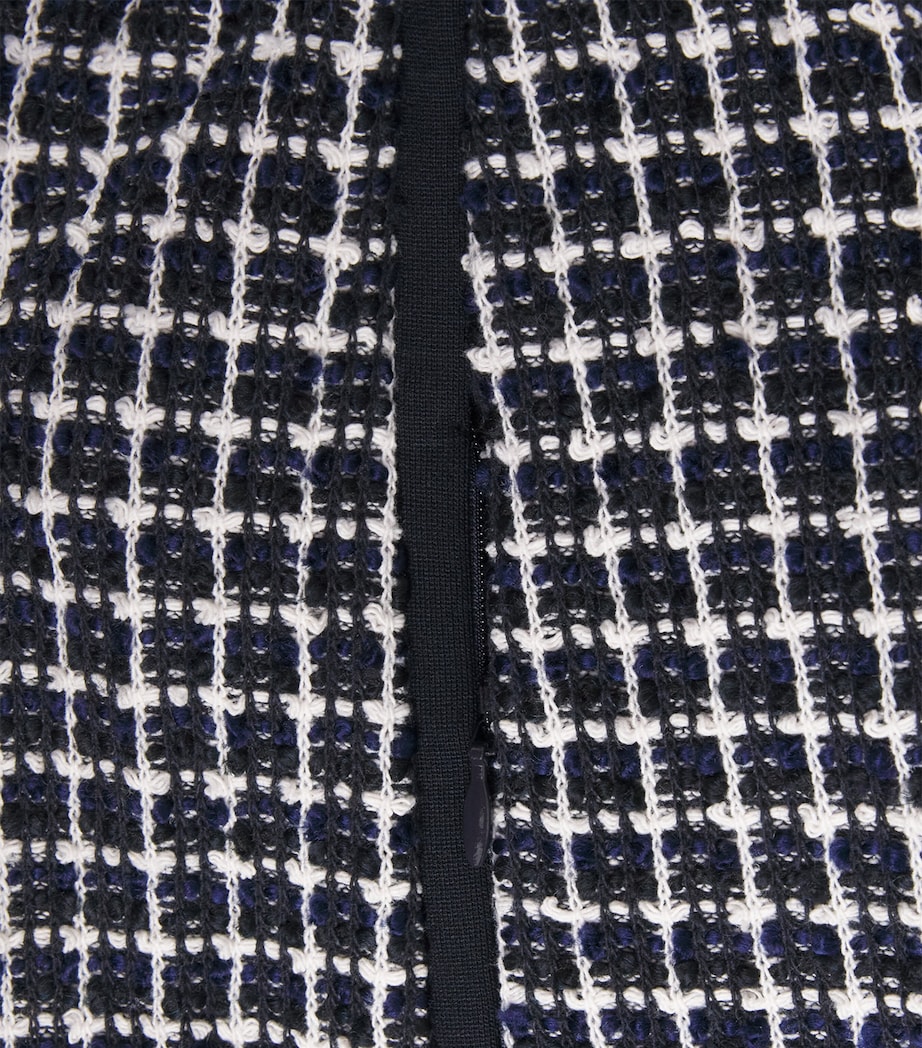 ME+EM Womens Tweed Wide-Leg Trousers Navy Multi Image 2