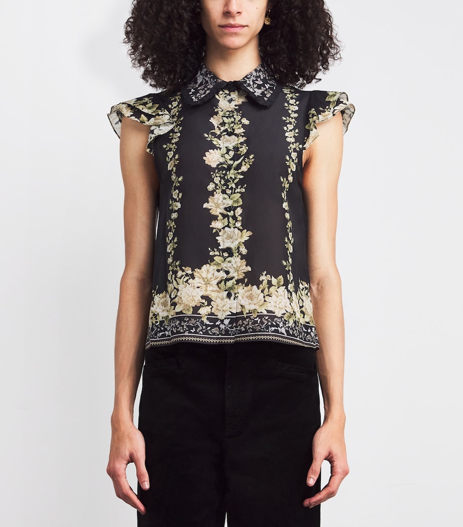 Cotton-Silk Floral Martel Blouse G078 FREE FALLING Image 3