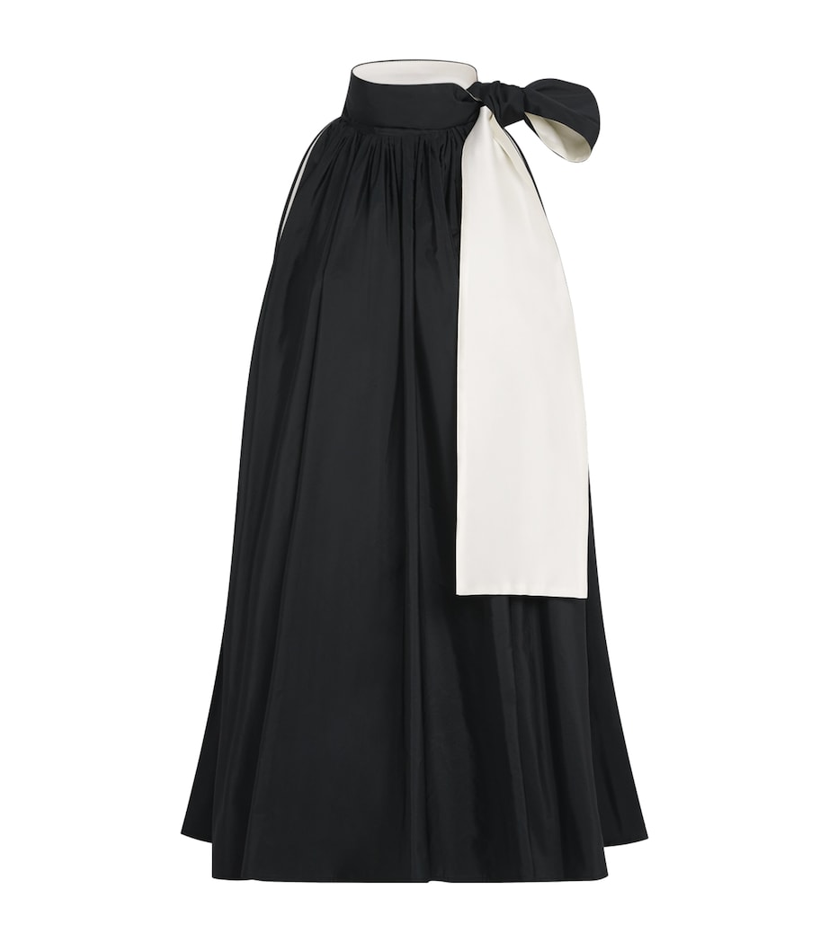 Bow-Neck Mini Dress BLACK Image 1