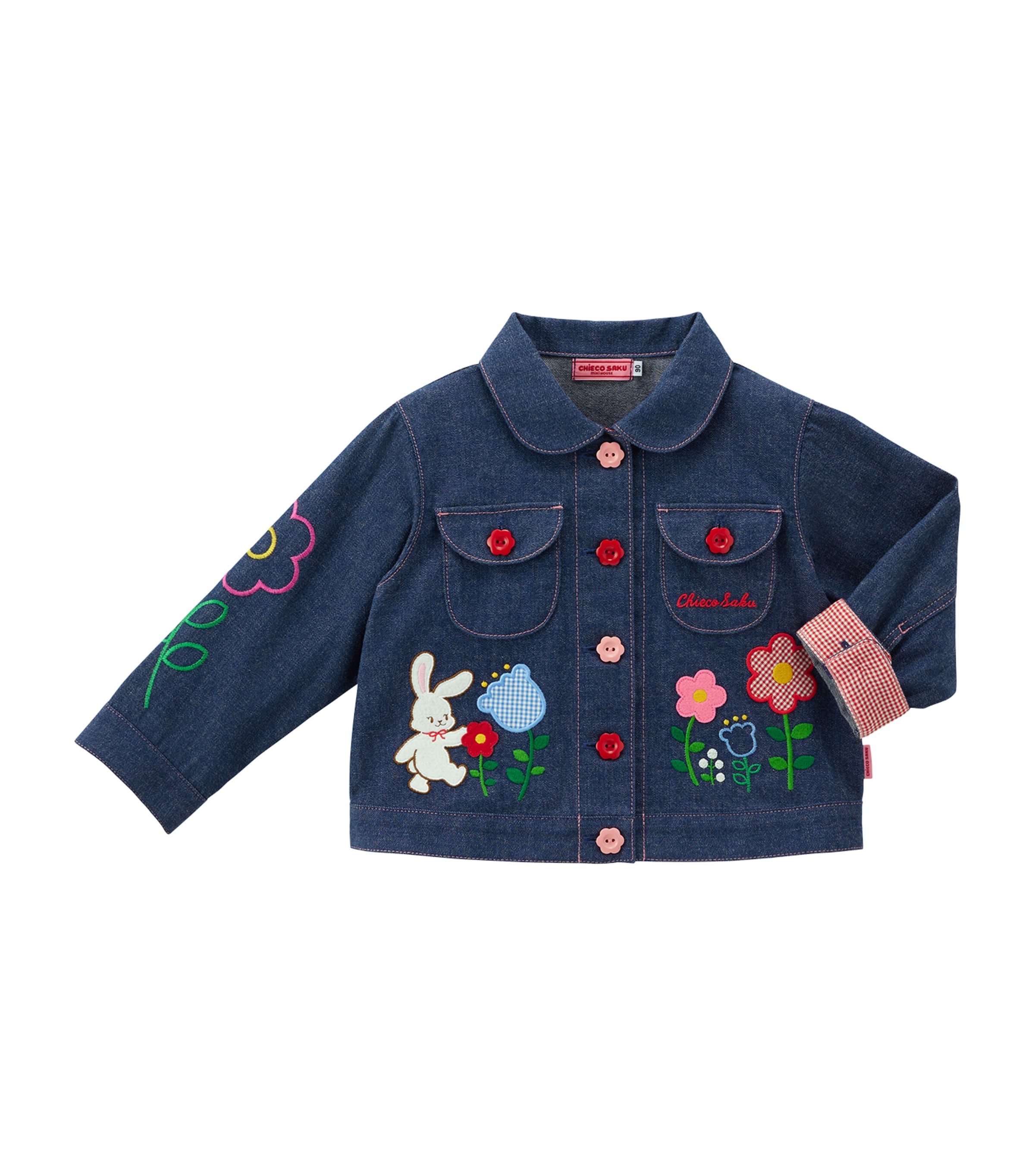 Miki House Chieco Saku Denim Jacket In Blue