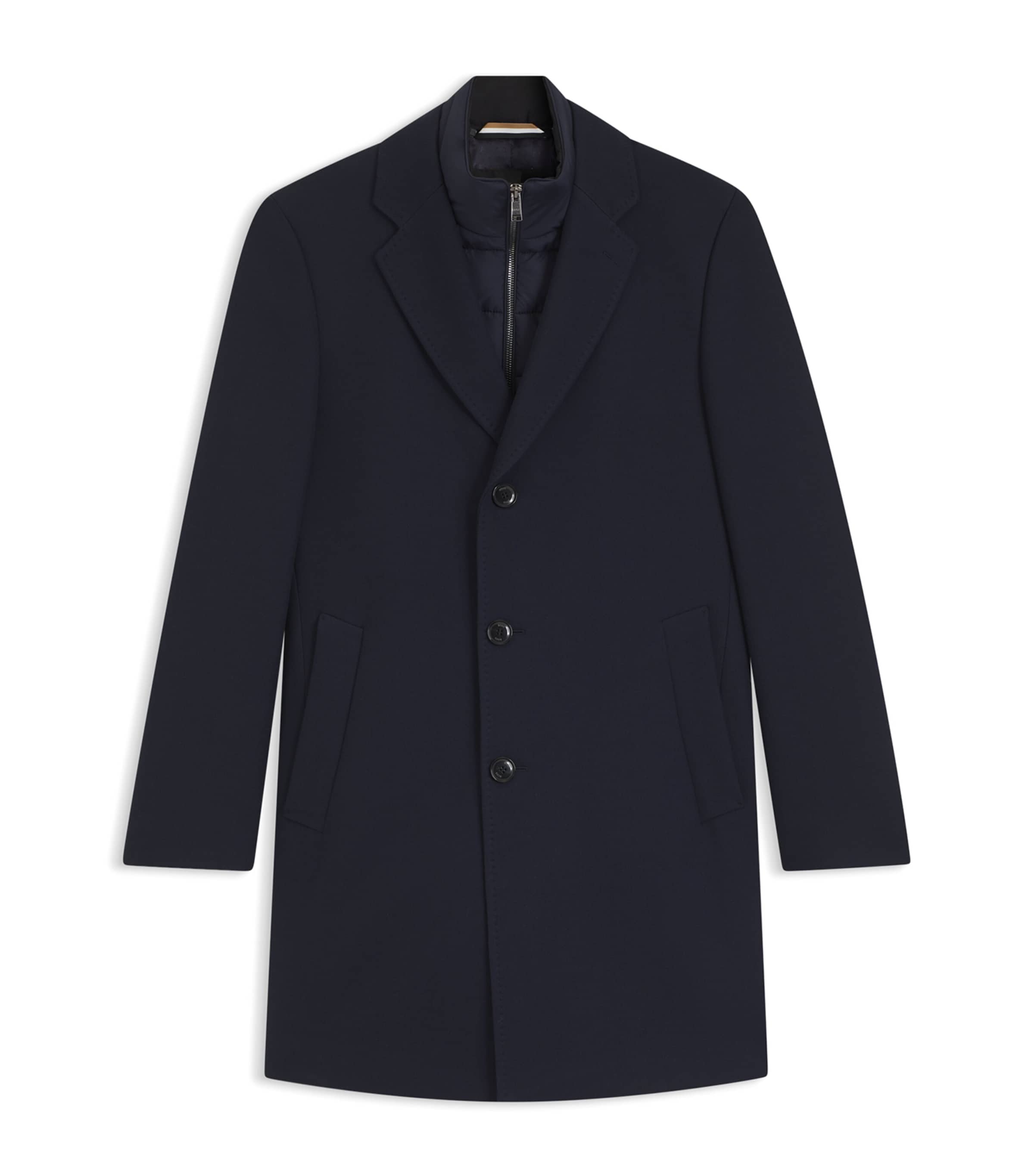 BOSS Mens Cotton-Blend Padded-Liner Coat Image 1