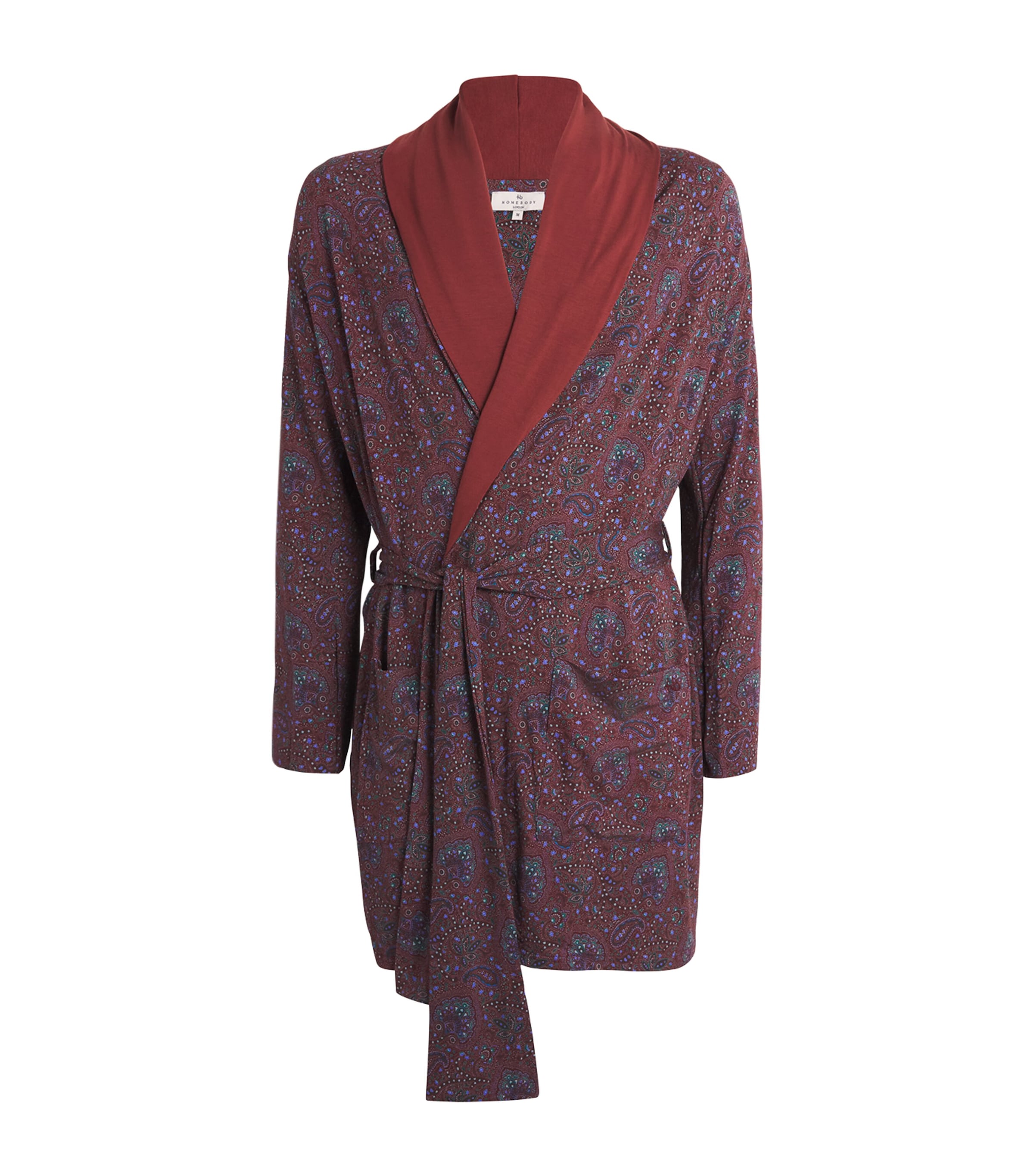 Homebody Paisley Print Robe In Red