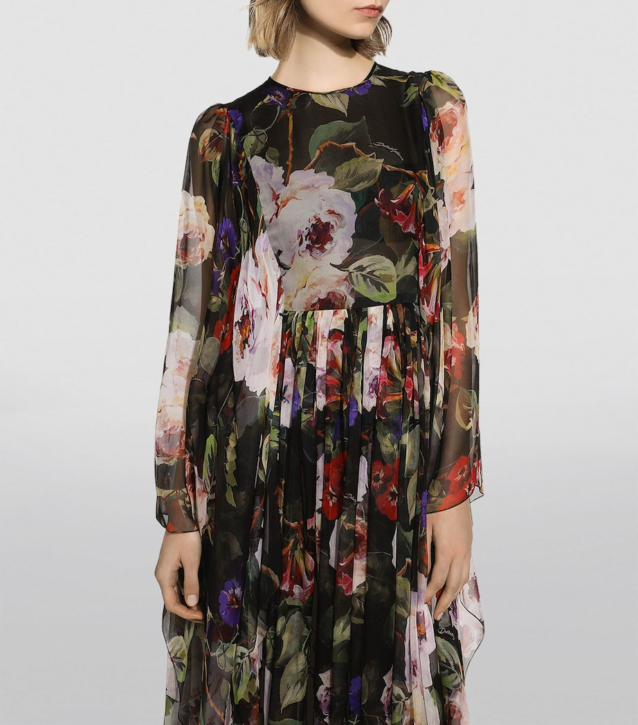 Silk Floral Print Gown HN4YA-ROSETO FDO NER Image 3