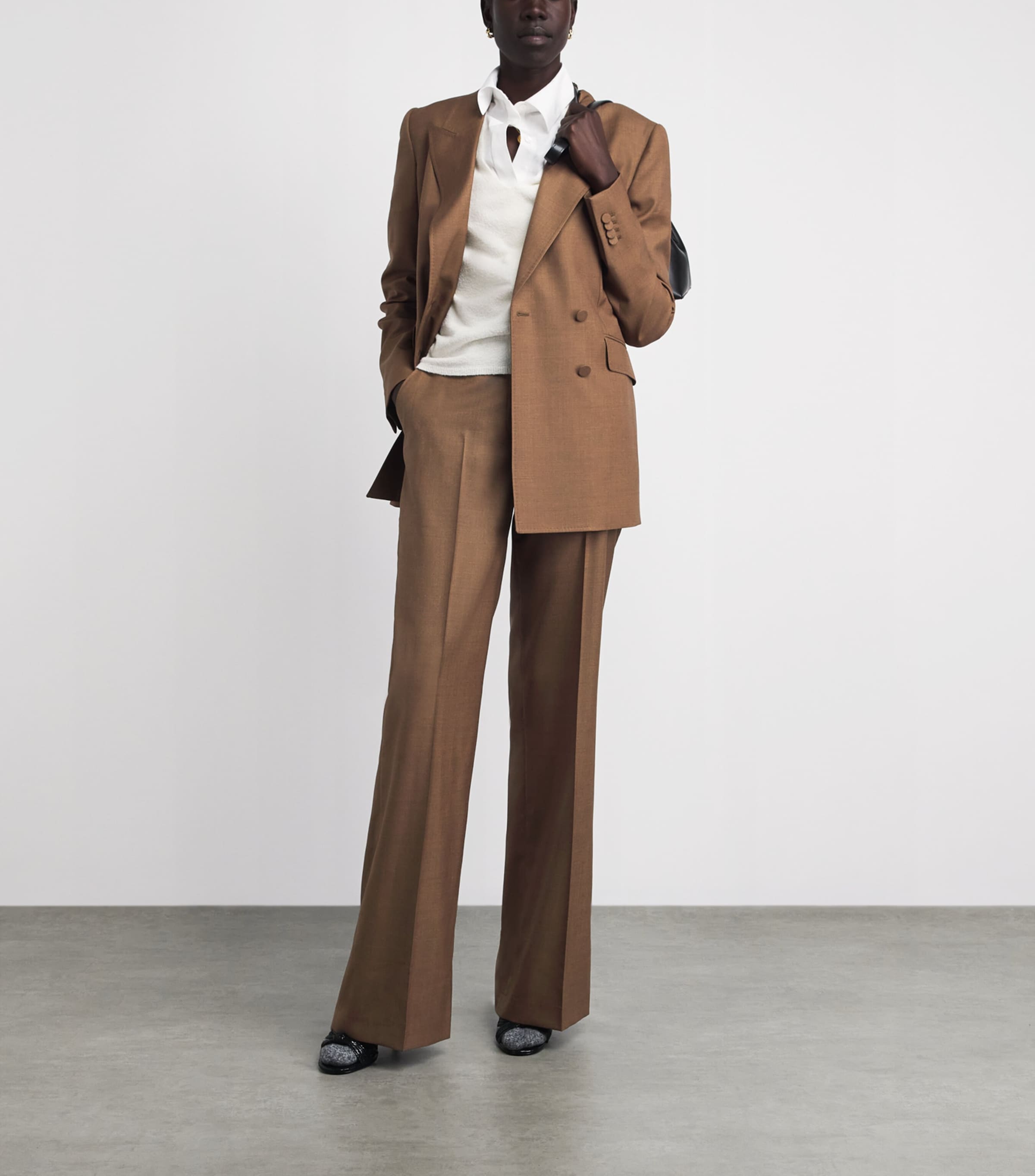 Gabriela Hearst Womens Cotton Vesta Straight Trousers Cht Chestnut Image 2