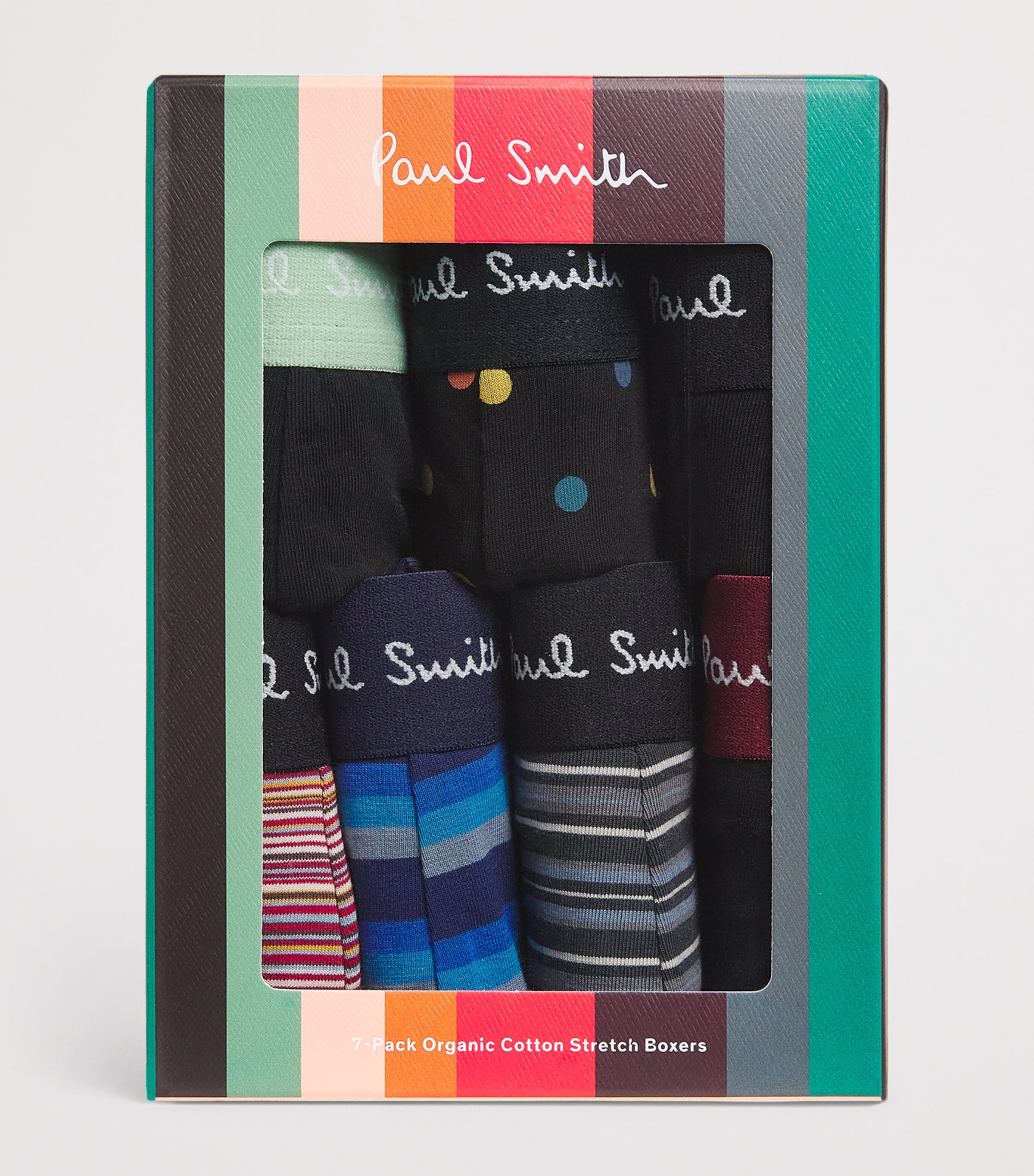 Stretch-Cotton Trunks (Pack of 7) 1A MUTICOLOUR Image 4