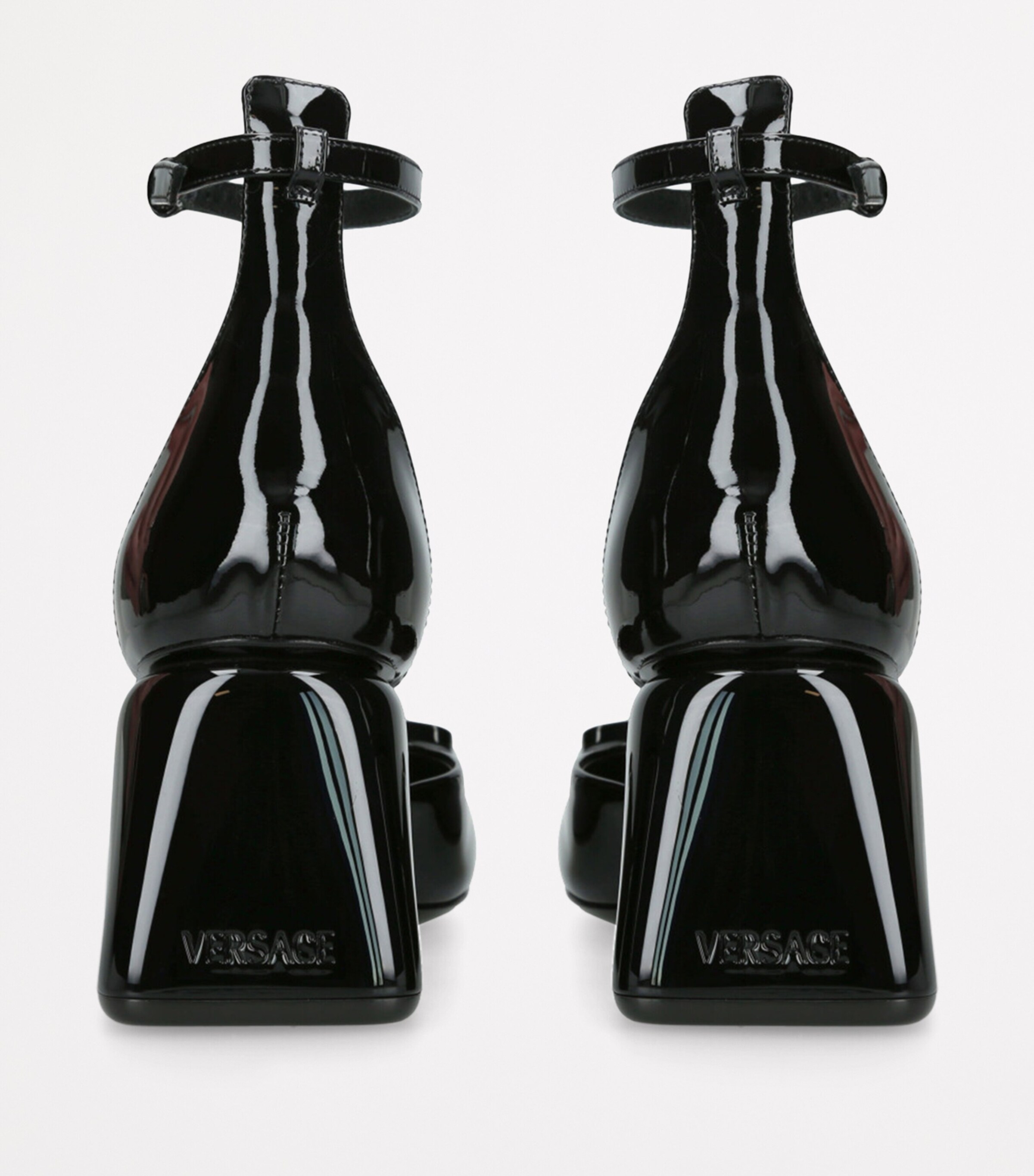 Versace Patent Leather D’Orsay Pumps 70 Black Image 2