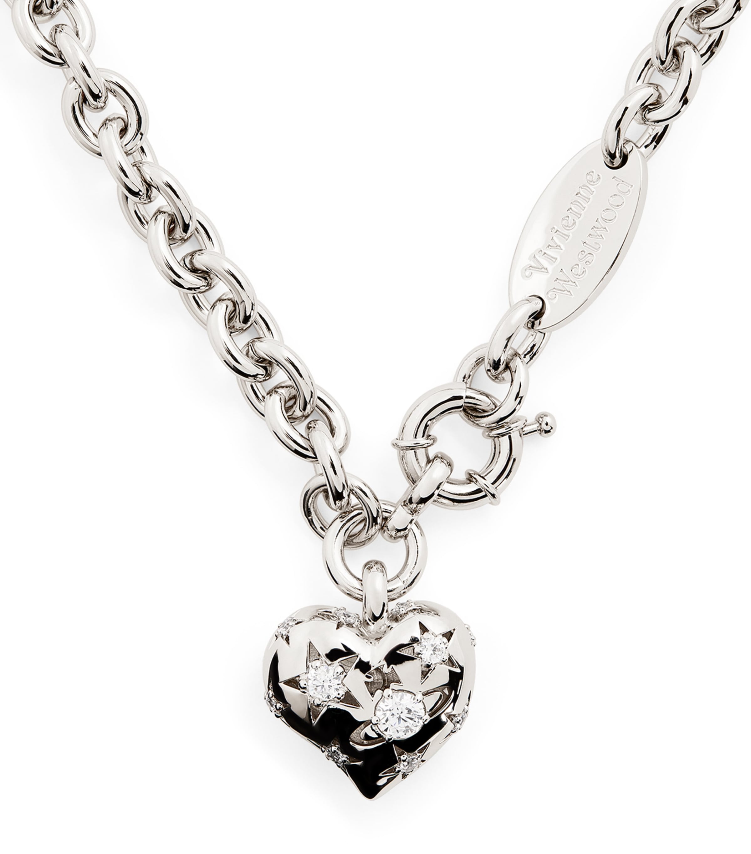 Vivienne Westwood Crystal-embellished Lee Necklace In Silver