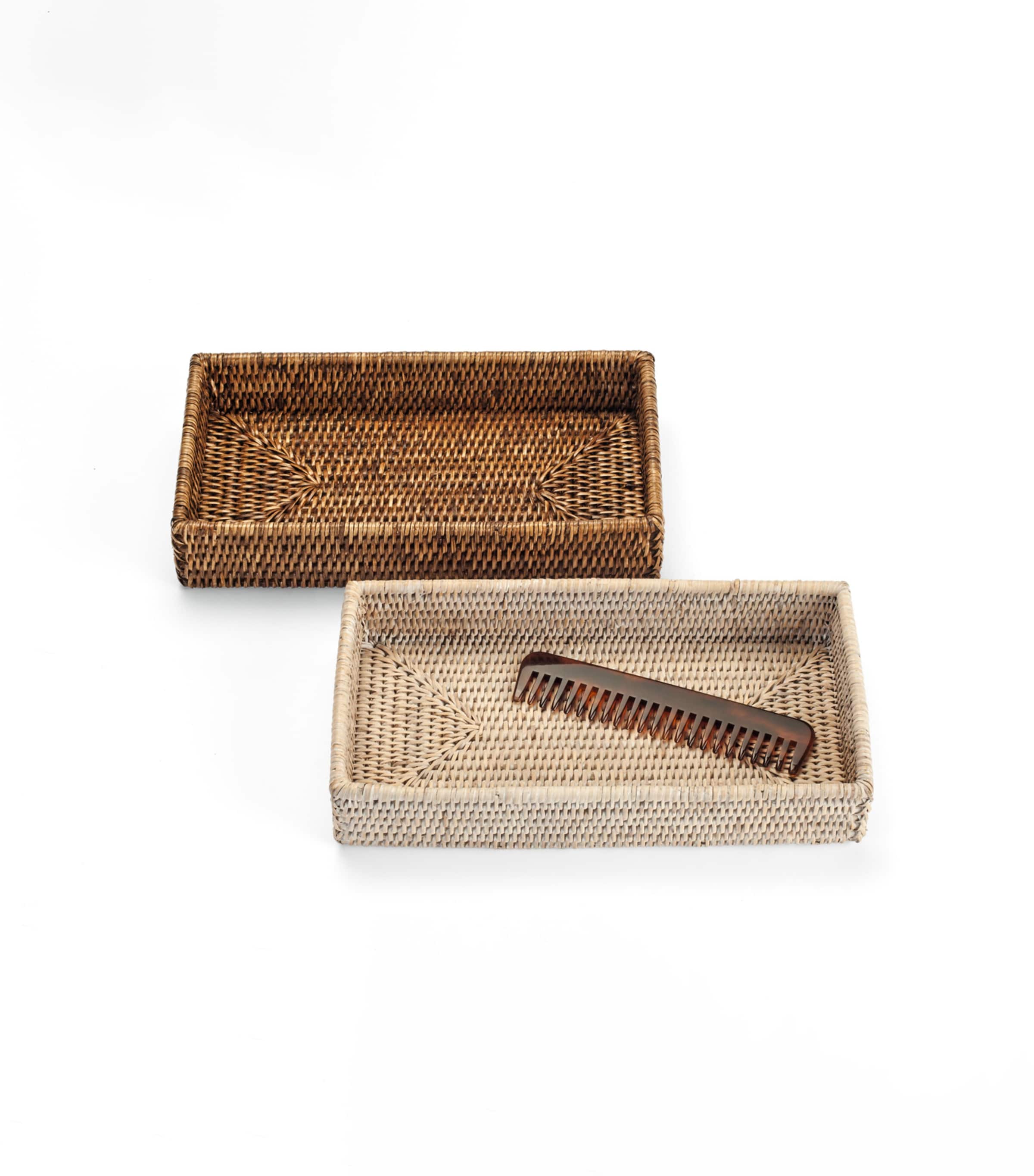 Decor Walther Rattan Basket Trays (Set of 2) Rattan Light Image 2