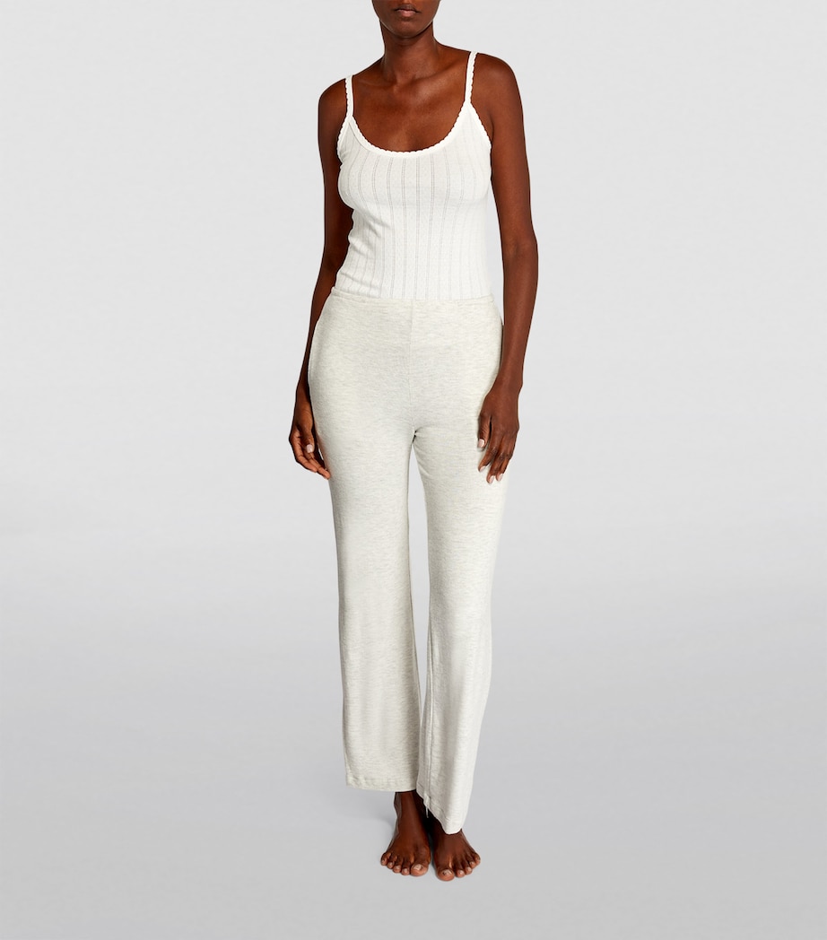 Classic Pointelle Tank Top WHITE Image 2