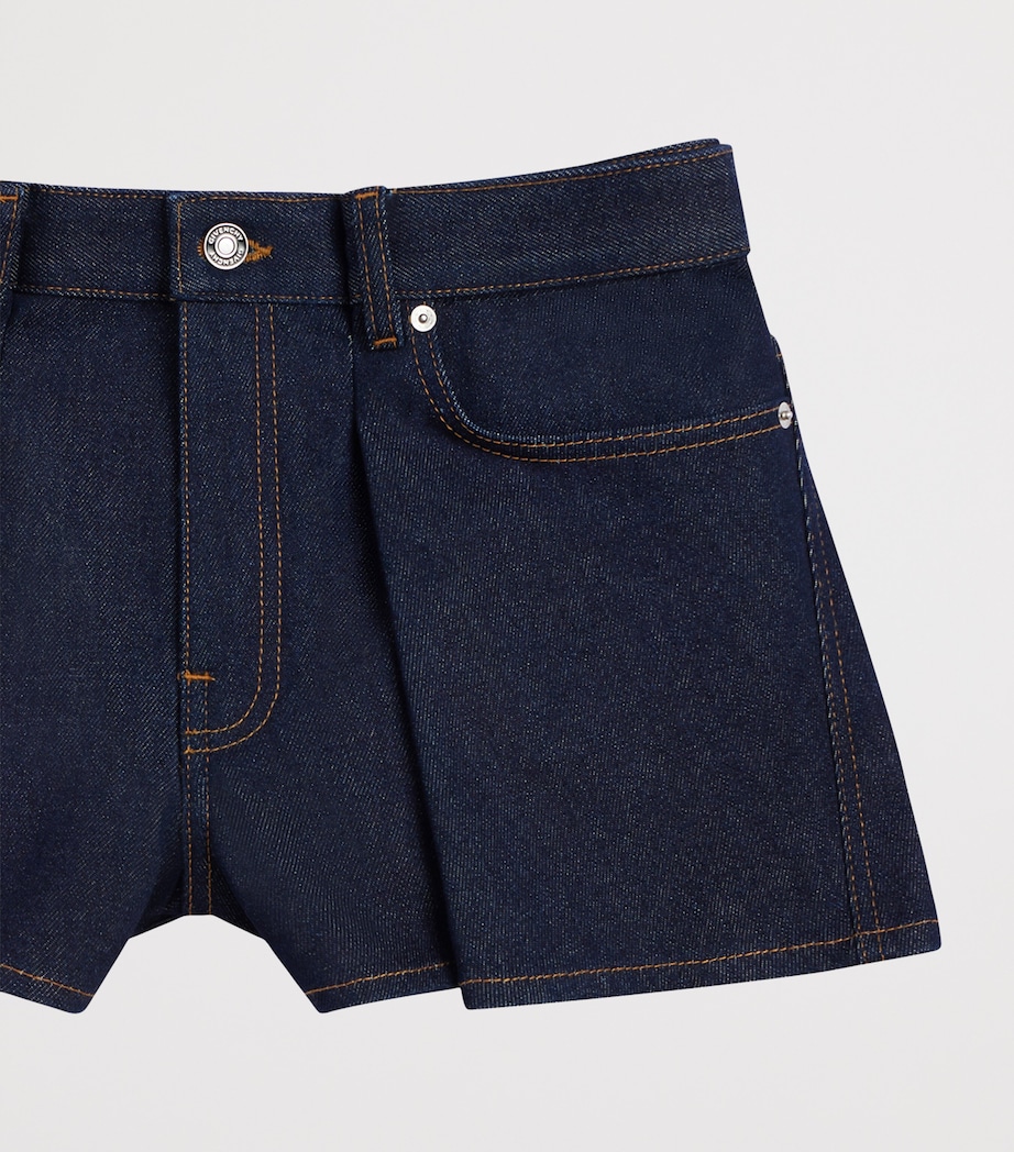 Givenchy Womens Denim Pinch Shorts Image 6
