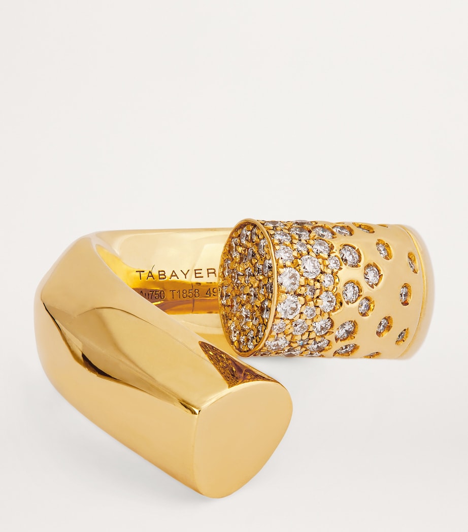 Yellow Gold and Pavé Diamond Oera Ring YELLOW GOLD Image 4