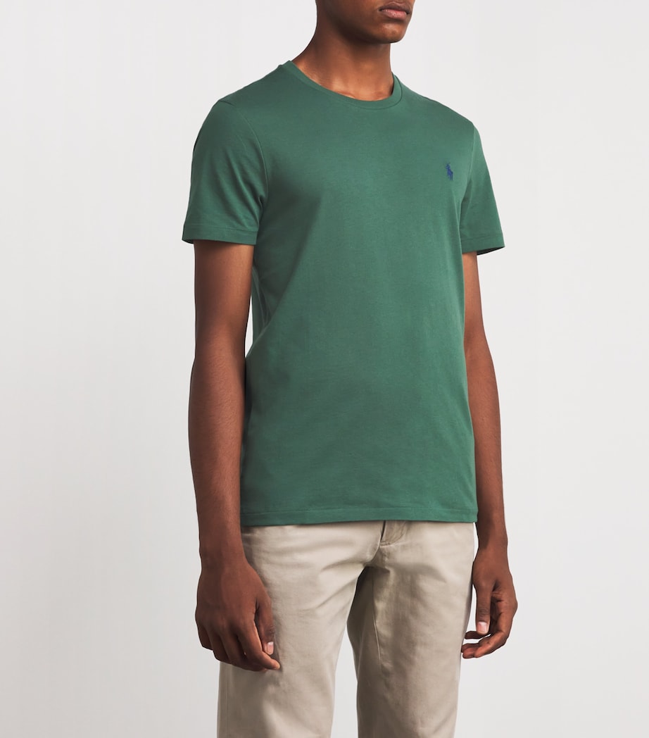 Cotton Custom-Fit Logo T-Shirt GREEN Image 3