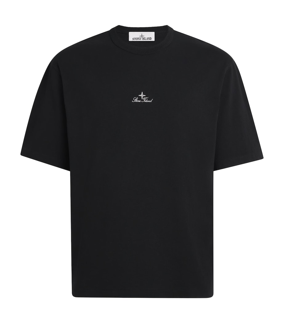 Stone Island Mens Organic Cotton Embroidered T-Shirt Image 1