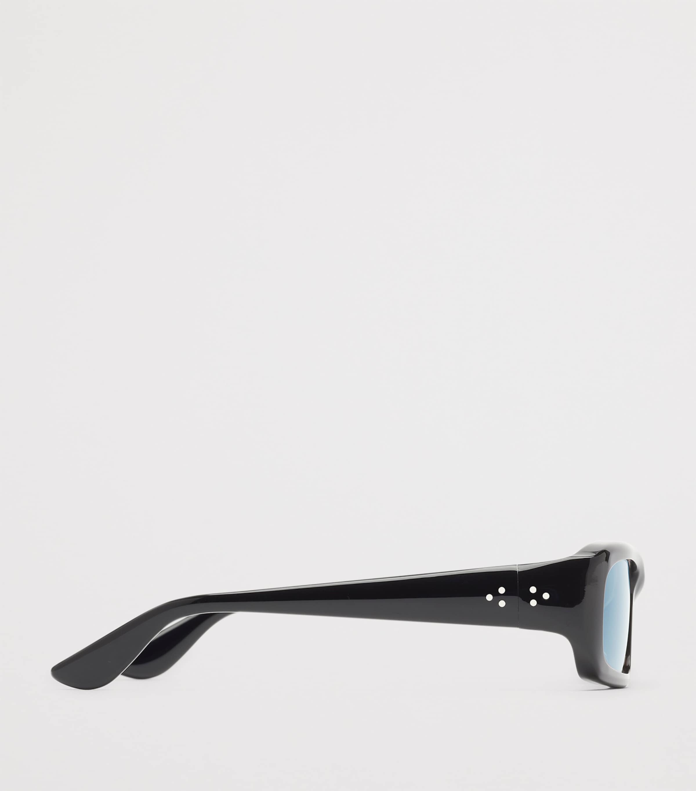 Acetate Mektoub Sunglasses BLACK/RIF BLUE LENS Image 4