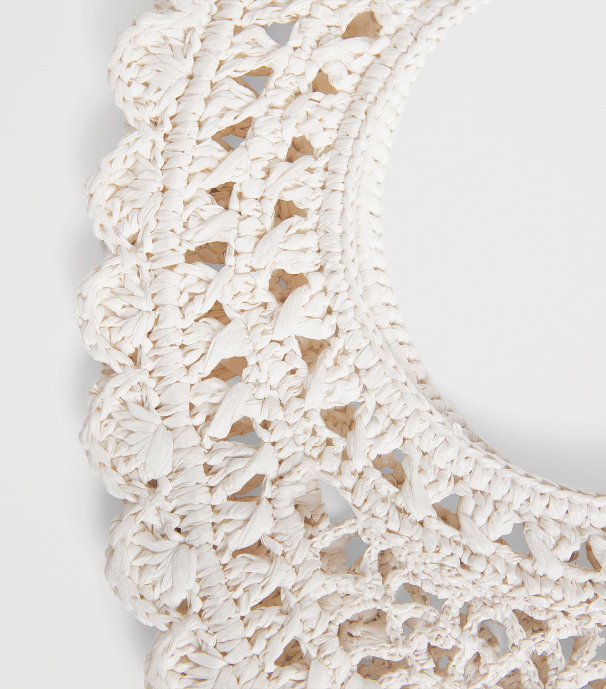 Jacquemus Raffia Lace Spiaggia Top-Handle Bag White Image 5