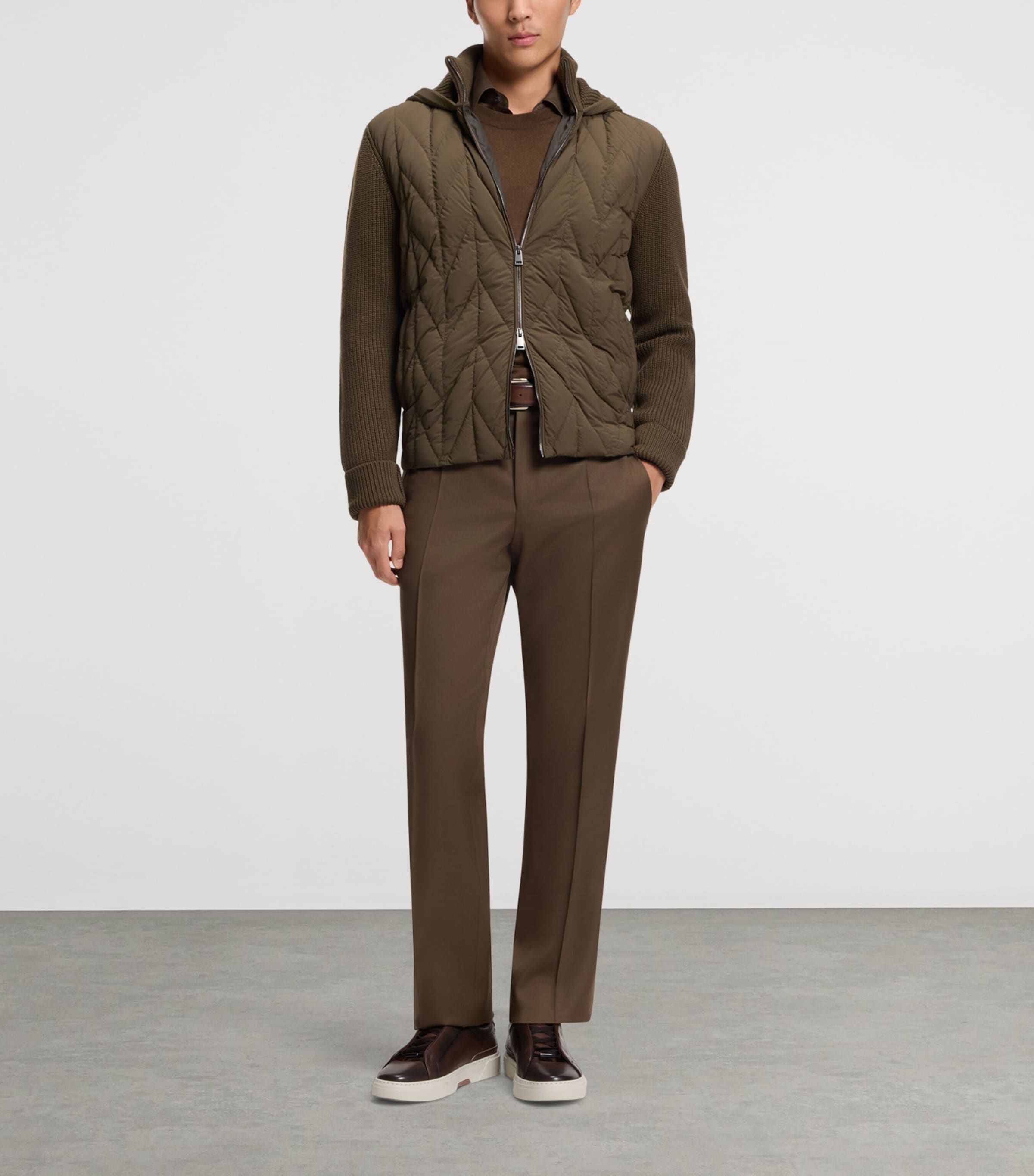 Wool Down-Filled Quilted Jacket 361 Image 4