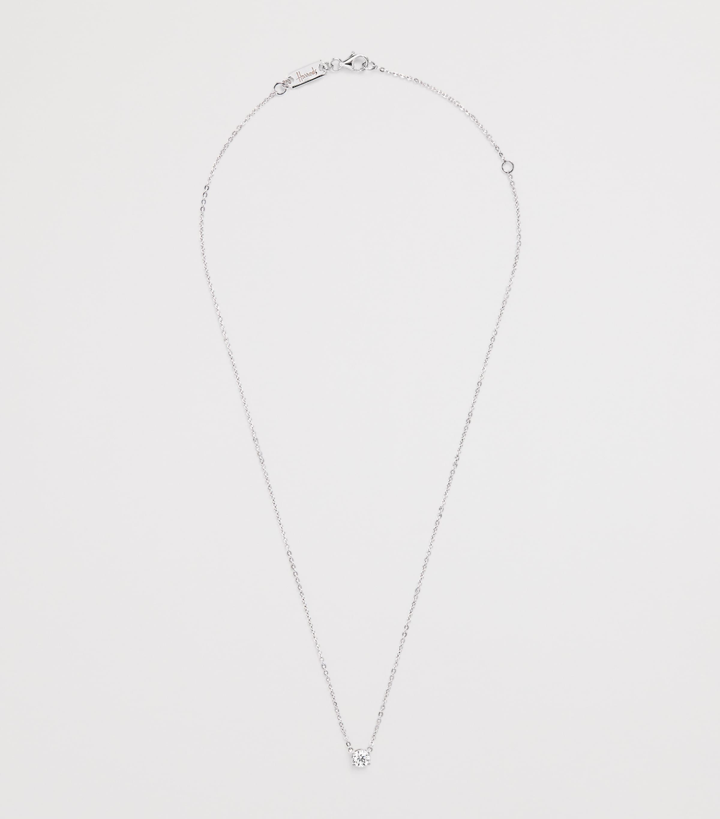 White Gold and Diamond Pendant Necklace (0.50ct) WHITE GOLD Image 3