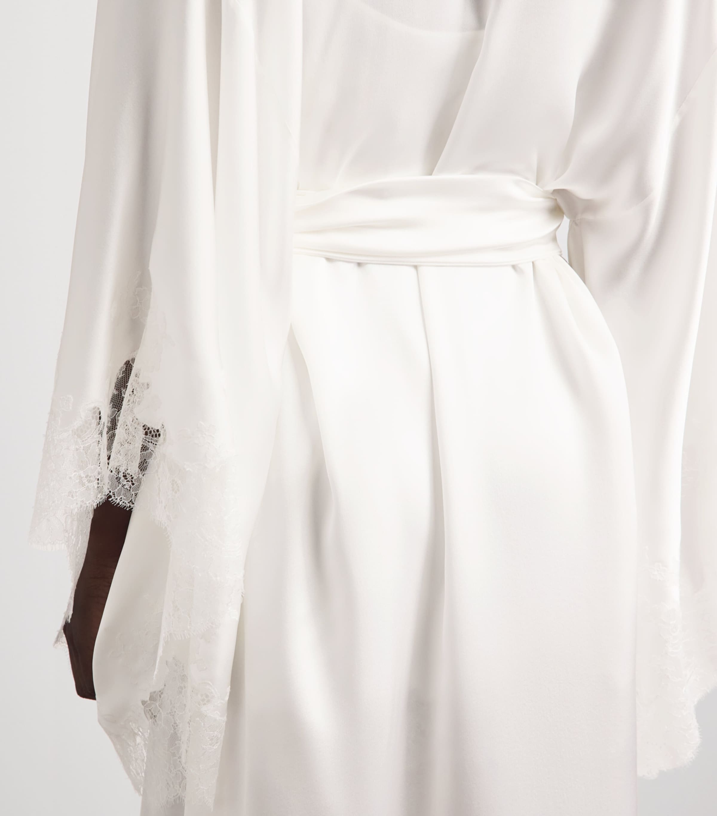 Carine Gilson Womens Short Silk Cérès Robe Nat/nat Image 5