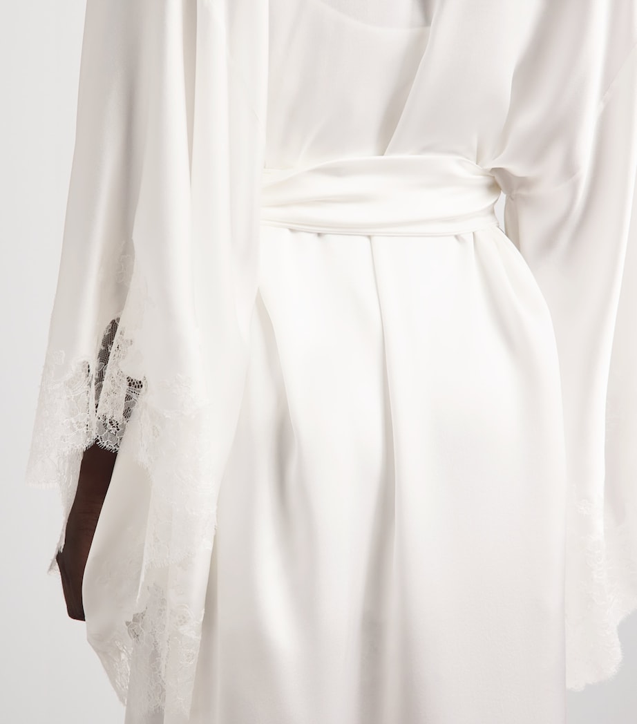Carine Gilson Womens Short Silk Cérès Robe Nat/nat Image 5