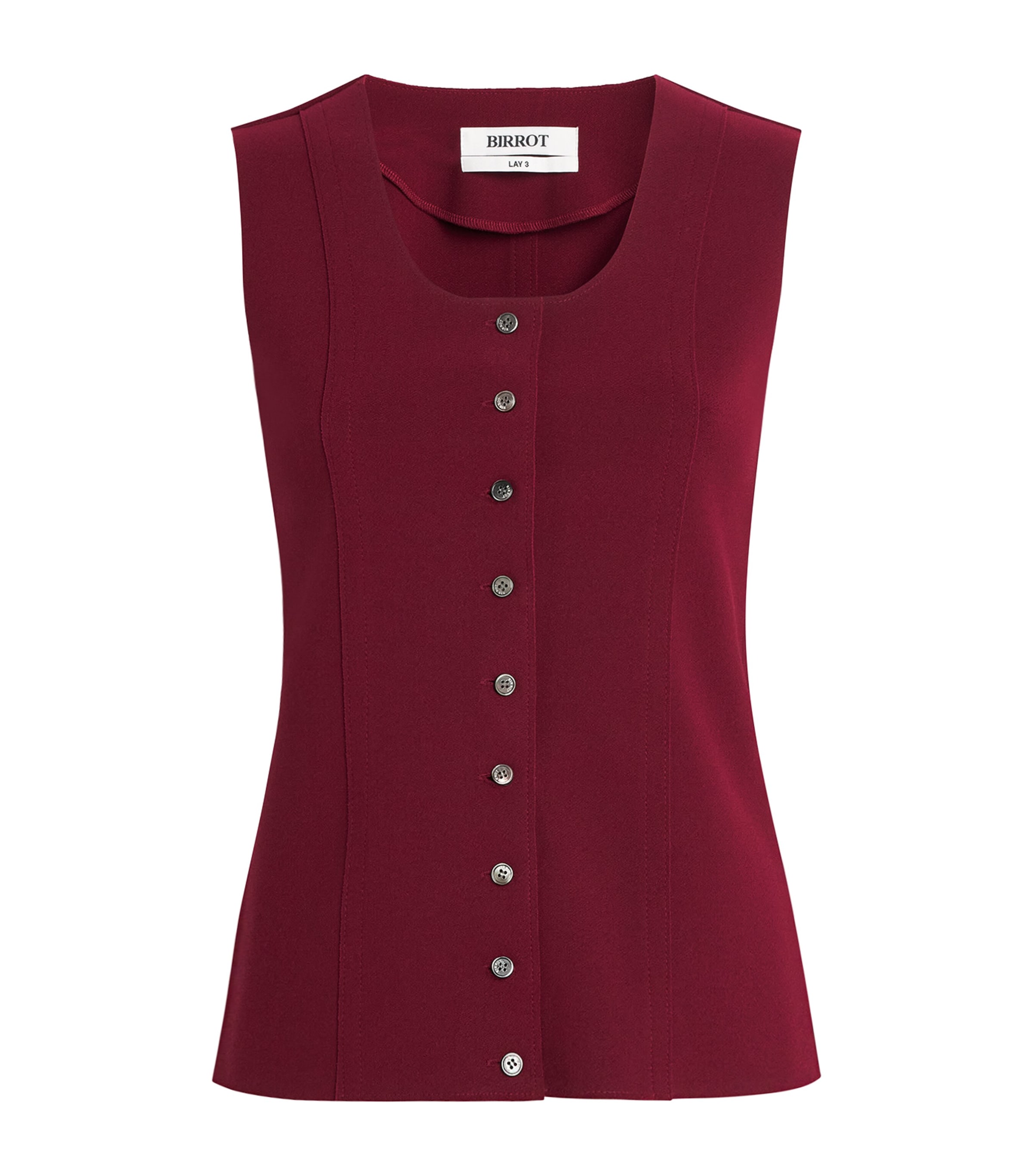 Birrot Lay 3 Waistcoat In Burgundy