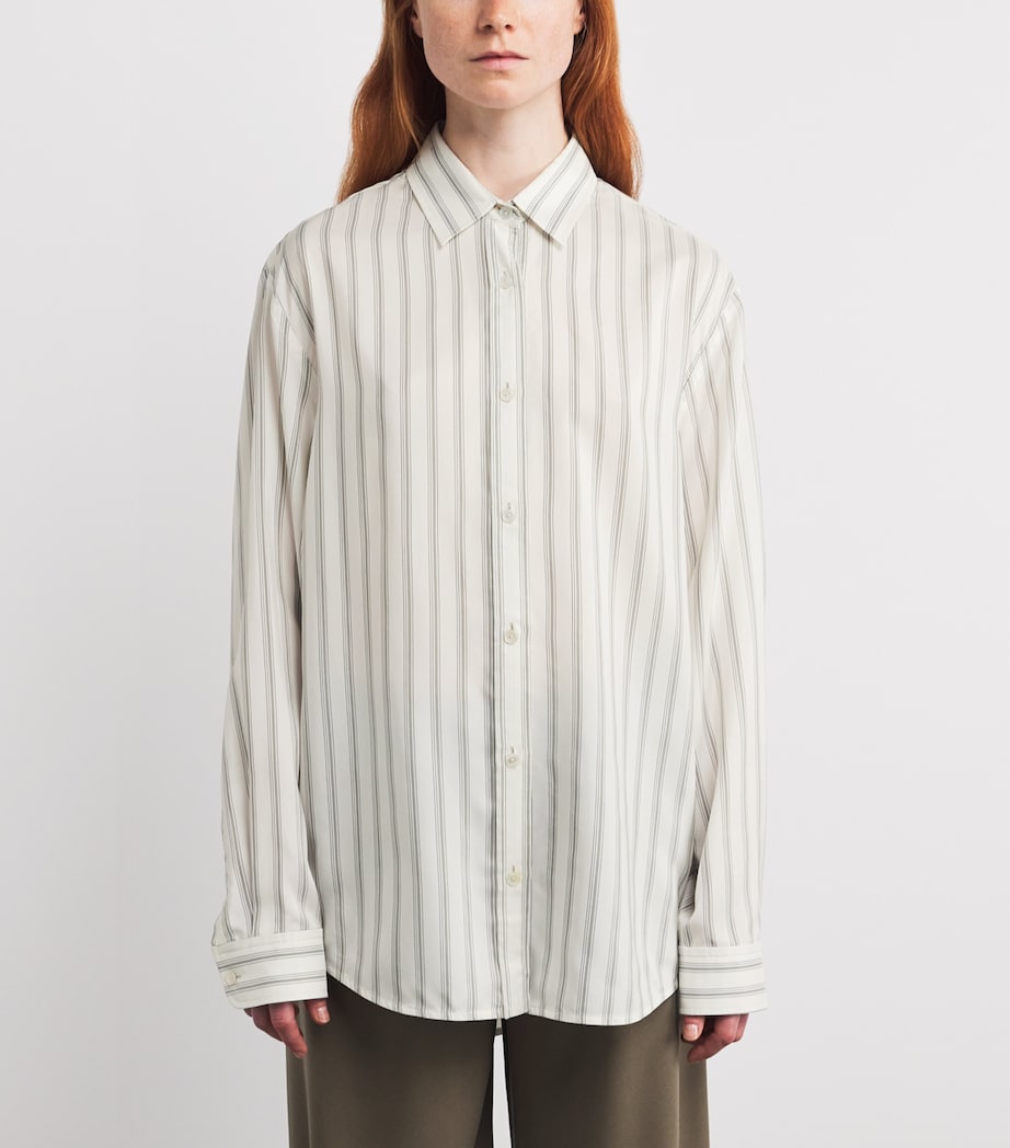 Eirlys Silk Stripe Shirt GREY STRIPE Image 3
