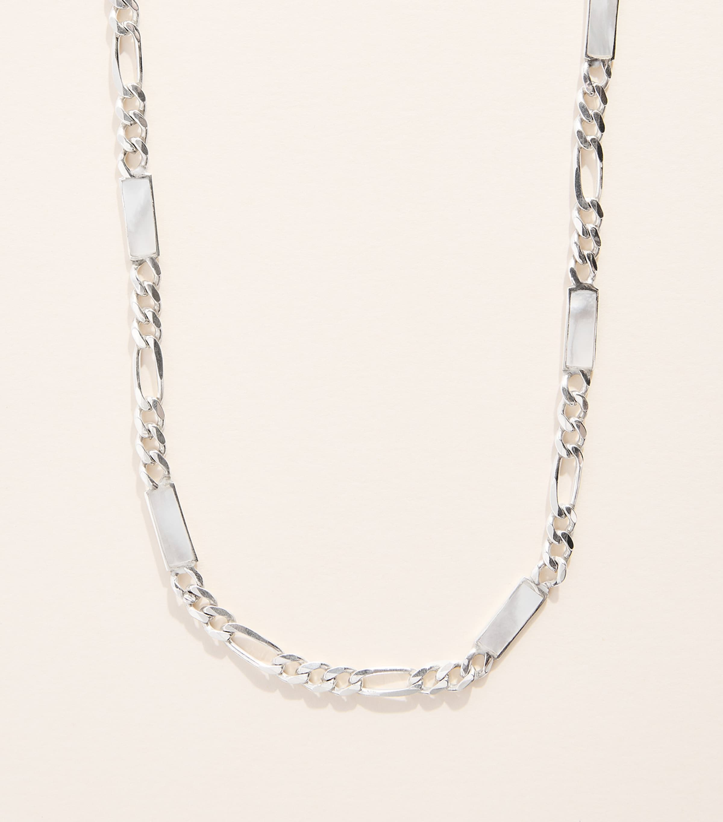 FYR Sterling Silver and Pearl White Base Necklace Silver