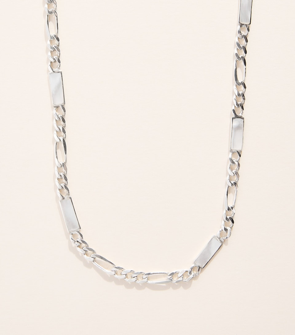 FYR Sterling Silver and Pearl White Base Necklace Silver
