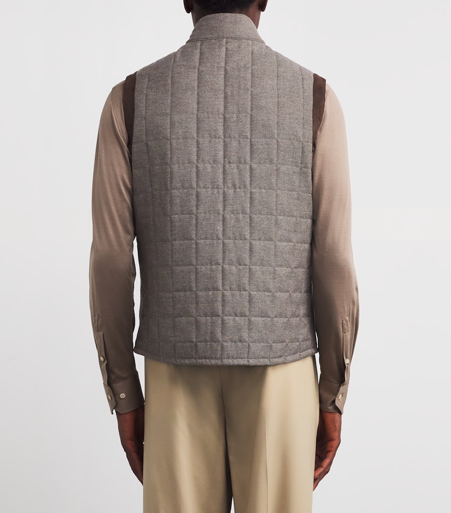 Quilted Reversible Gilet 40 BROWN Image 4