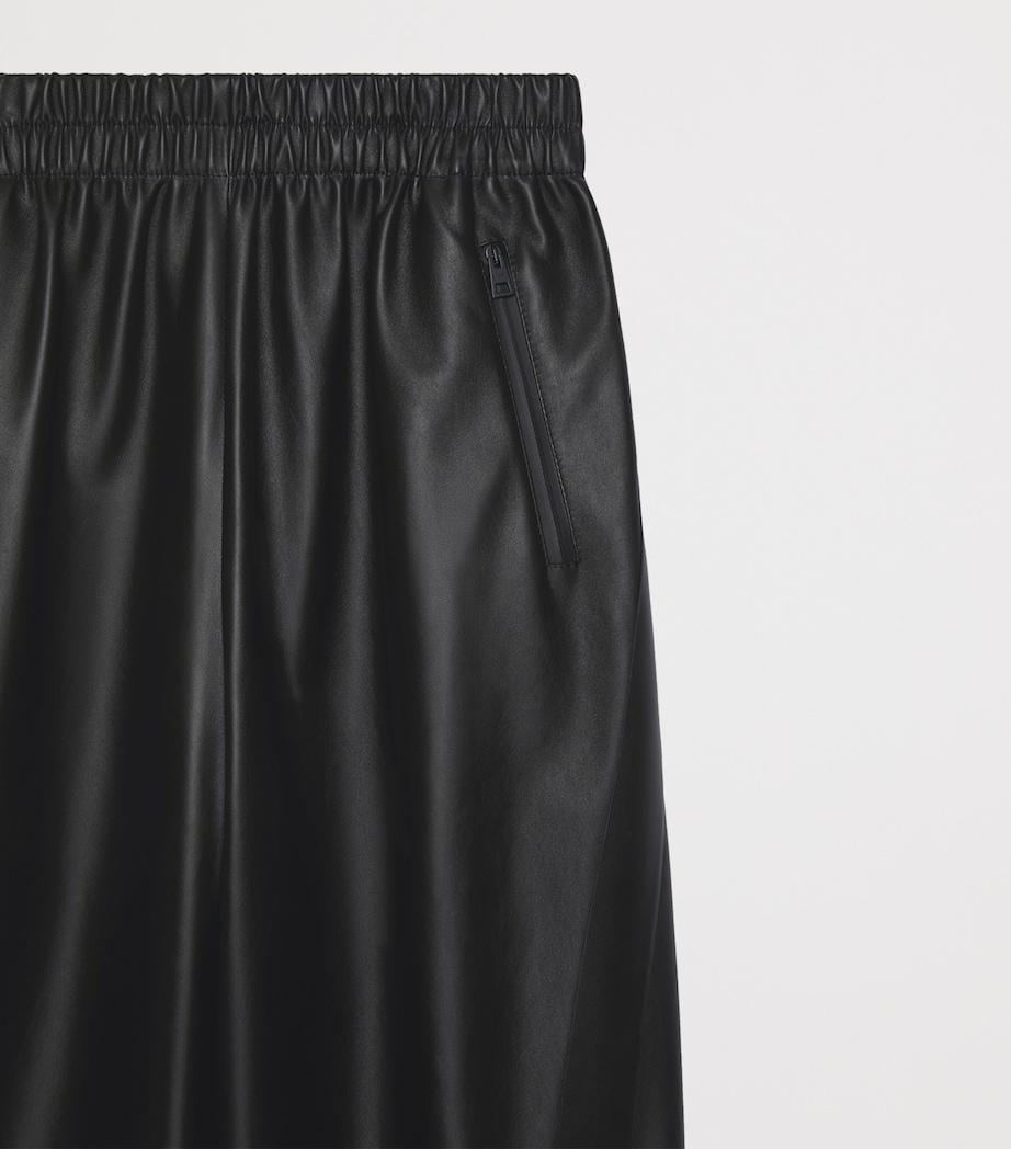 Givenchy Womens Leather Elasticated Trousers Image 4