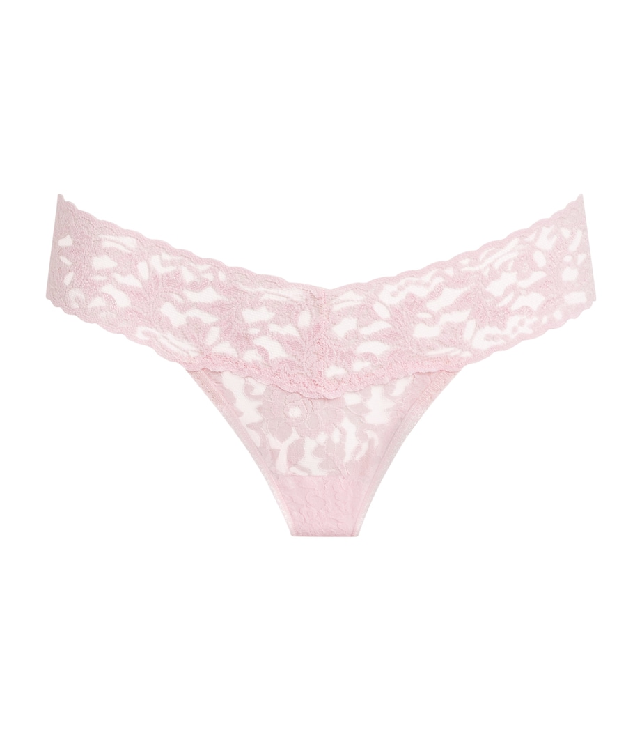 Lace Low-Rise Thong BLISS PINK Image 1